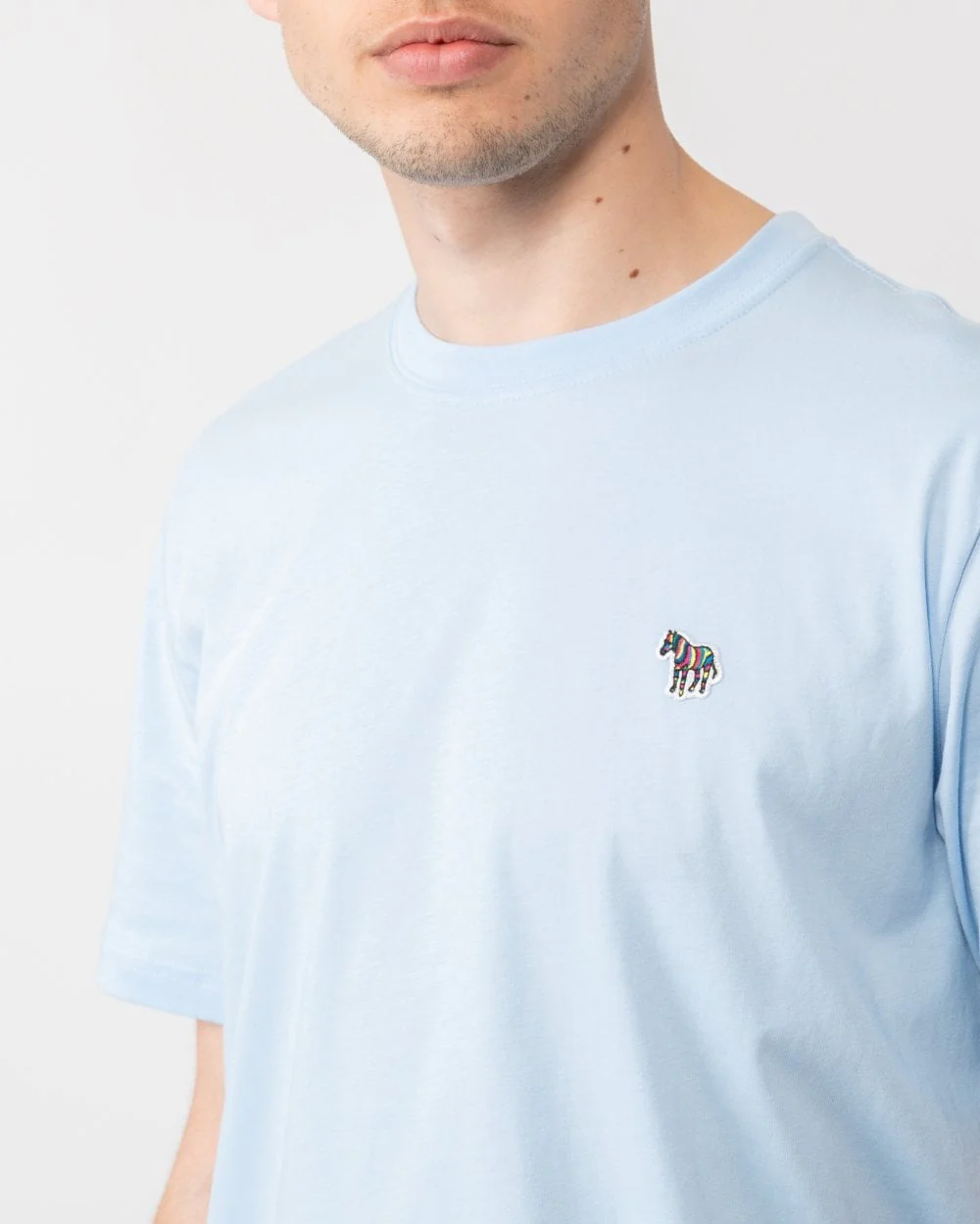 PS Paul Smith Mens Regular Fit Short Sleeve Zebra Logo T-Shirt - 41E Blue - Image 2