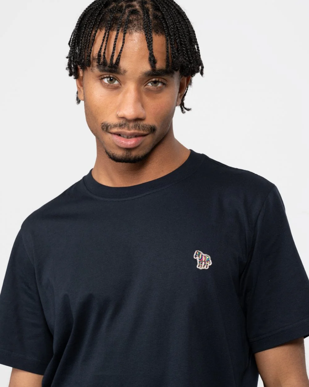 PS Paul Smith Mens Regular Fit Short Sleeve Zebra Logo T-Shirt - 49 Very Dark Navy - Image 2
