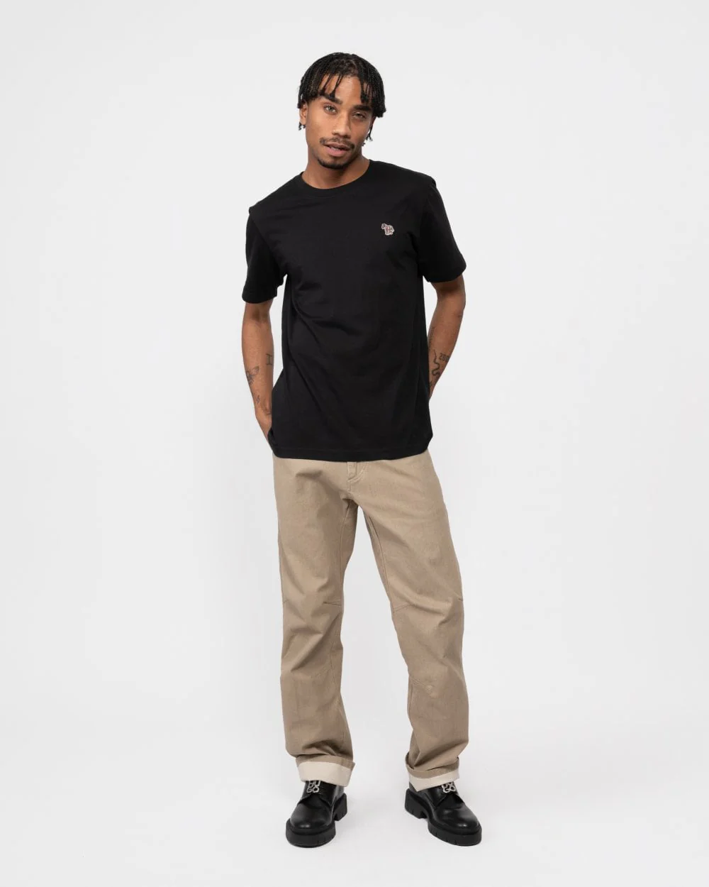 PS Paul Smith Mens Regular Fit Short Sleeve Zebra Logo T-Shirt - 79 Black - Image 3