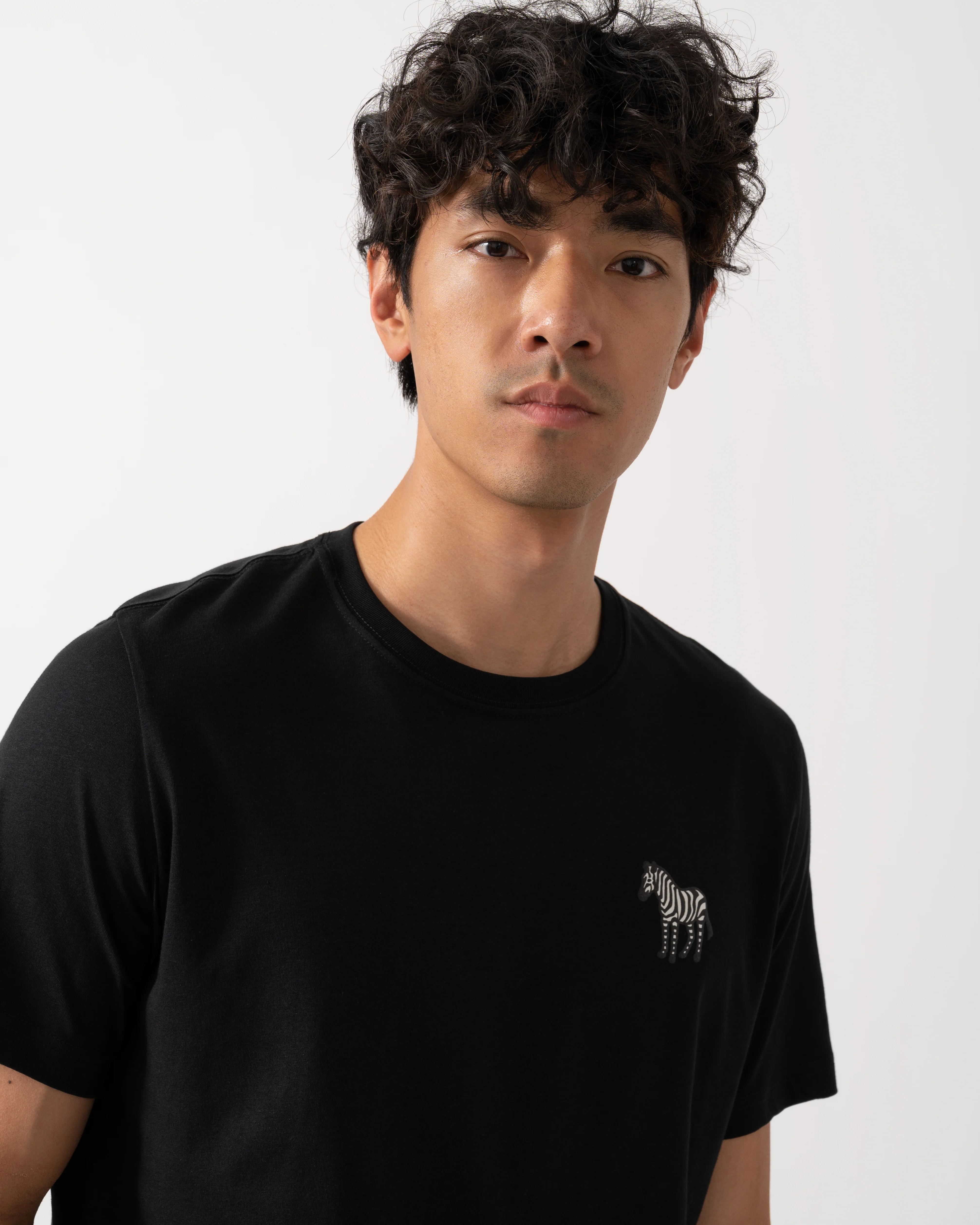 PS Paul Smith Mens Regular Fit Simple Zebra T-Shirt - 79 Black - Image 3