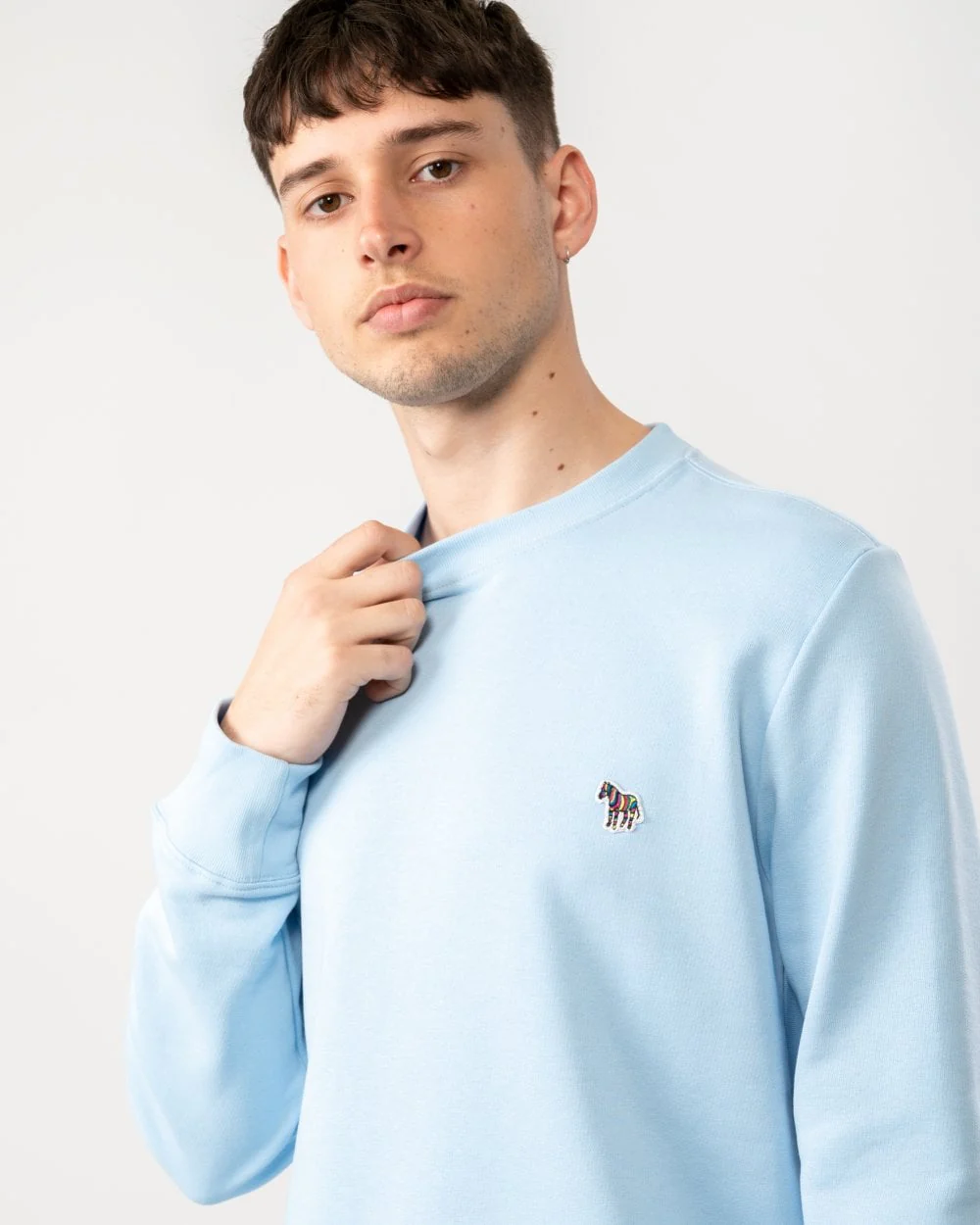 PS Paul Smith Mens Regular Fit Sports Stripe Zebra Sweatshirt - 41E Blue - Image 2