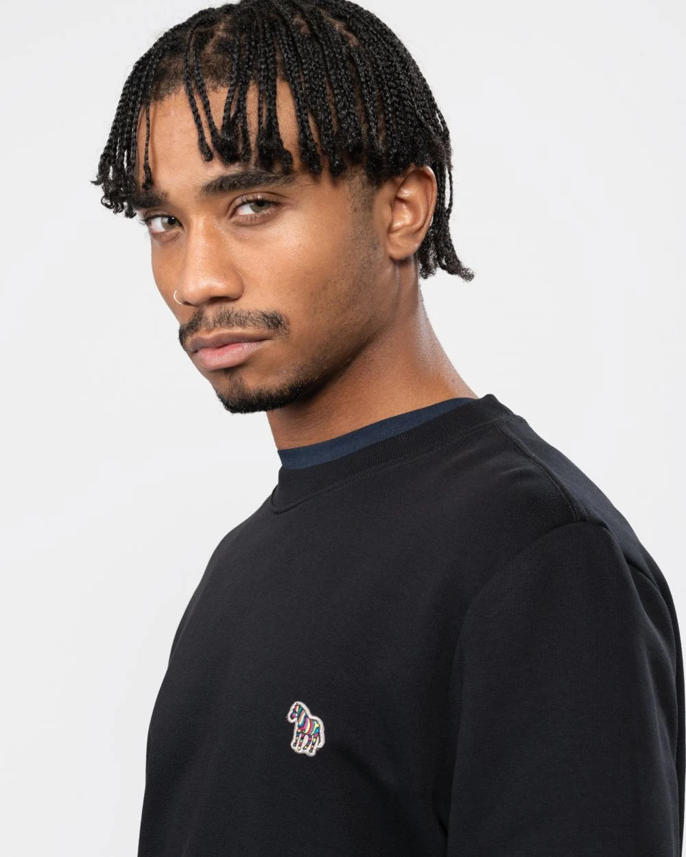 PS Paul Smith Mens Regular Fit Sports Stripe Zebra Sweatshirt - 79 Black - Image 2