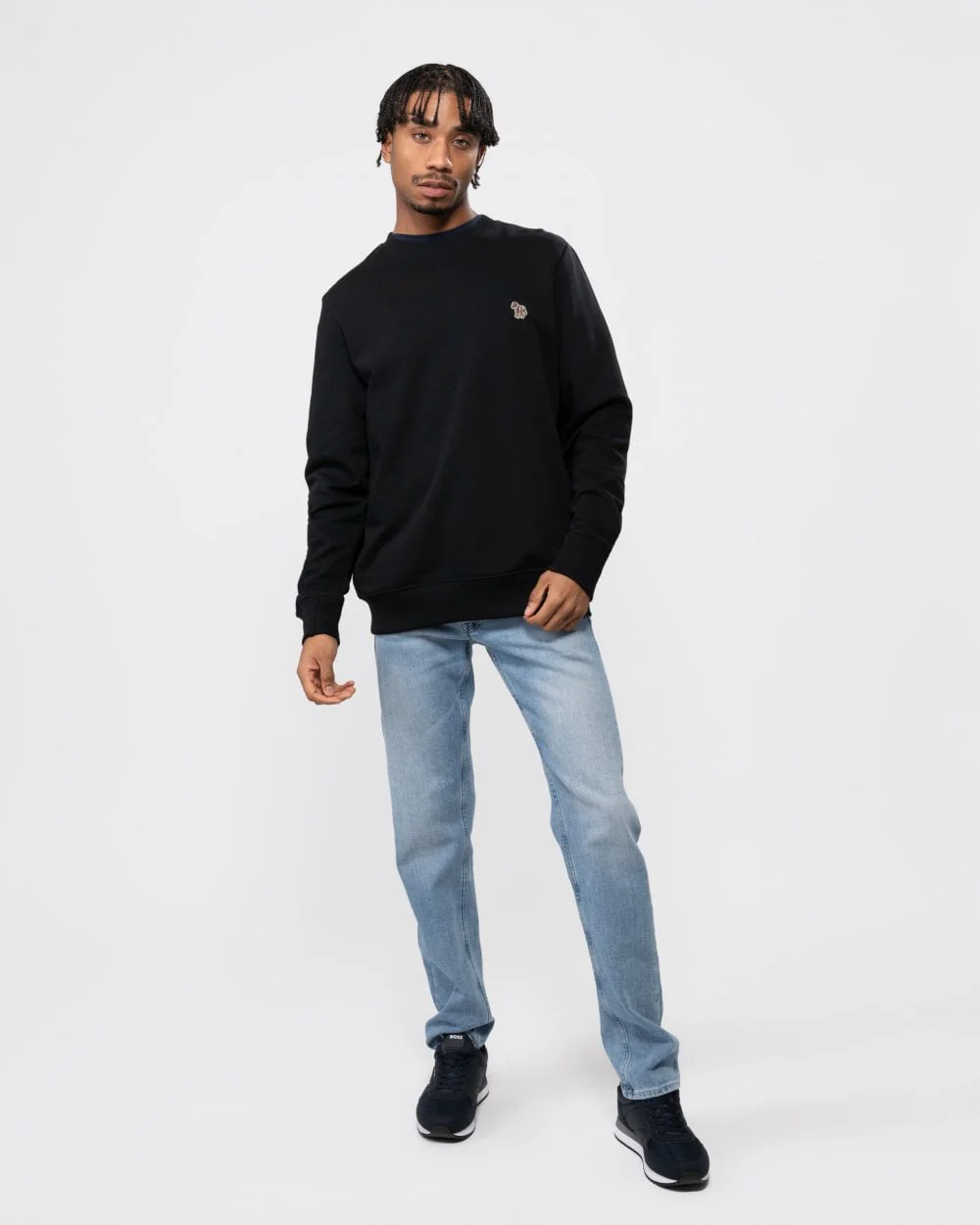 PS Paul Smith Mens Regular Fit Sports Stripe Zebra Sweatshirt - 79 Black - Image 3
