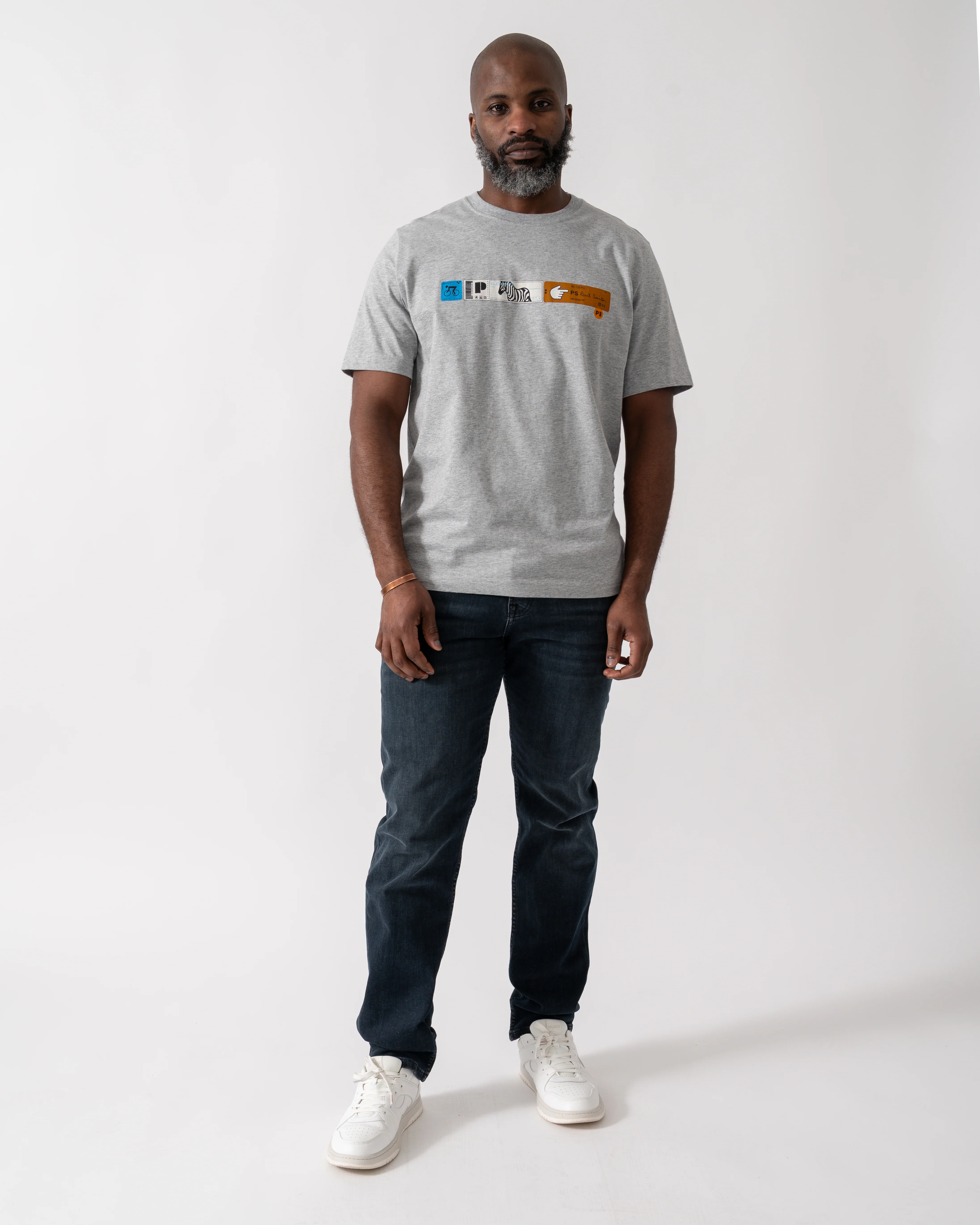 PS Paul Smith Mens Ticket Stub T-Shirt - 72 Grey - Image 2