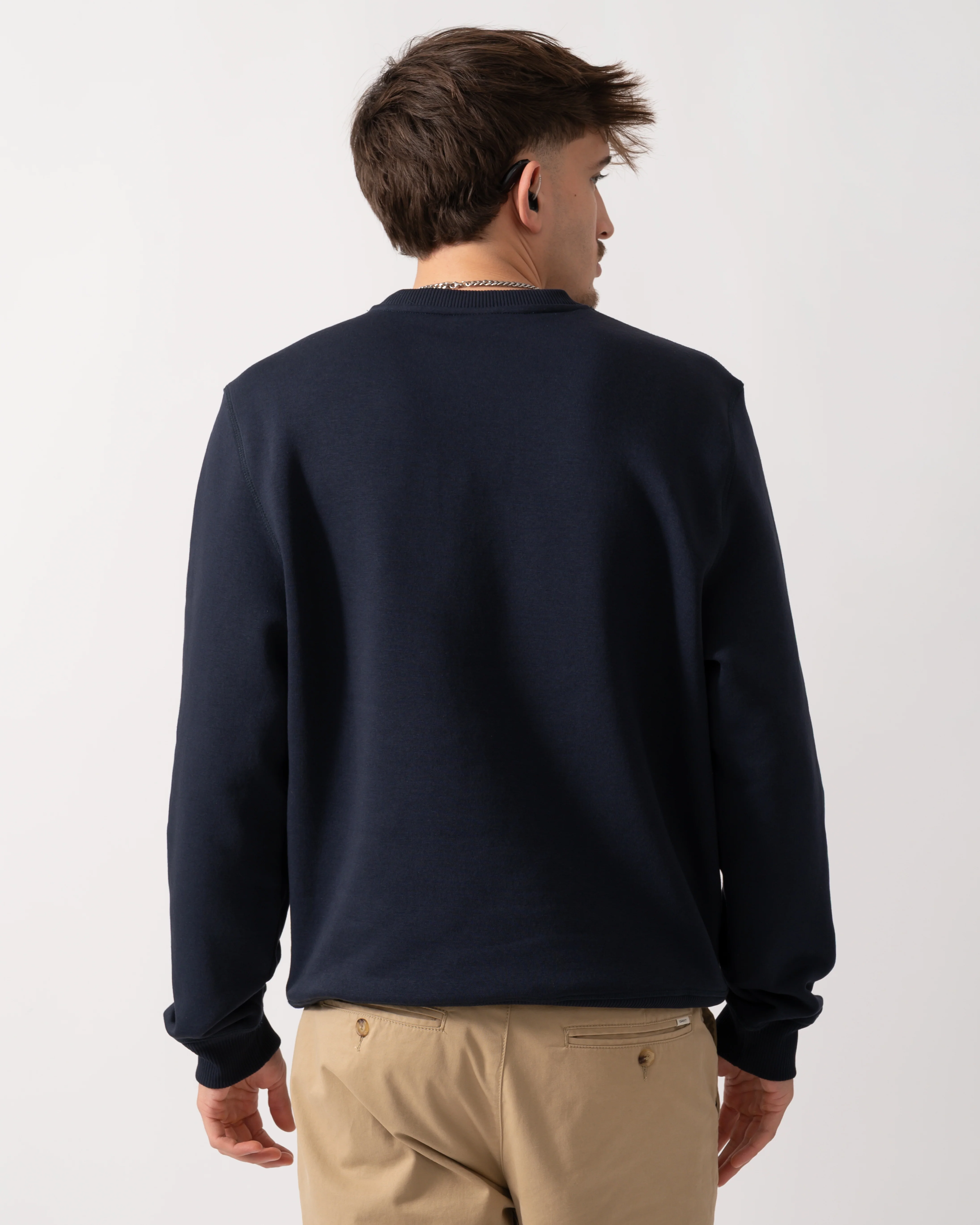 PS Paul Smith Mens Regular Fit Stitch Stripe Logo Sweatshirt - 49 Very Dark Navy - Image 4