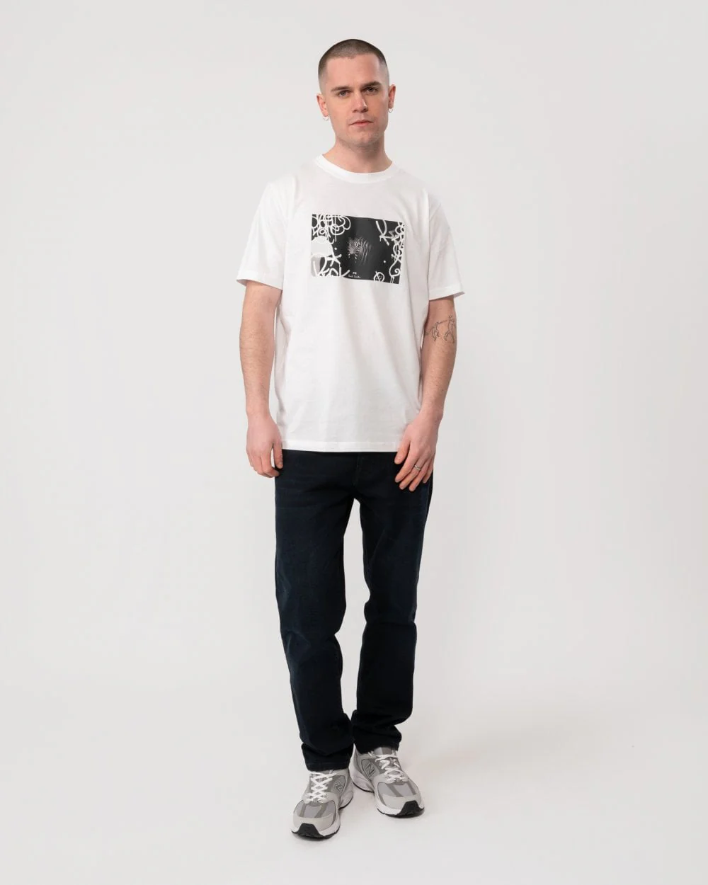 PS Paul Smith Mens Regular Fit Zebra Graffiti T-Shirt - Image 3