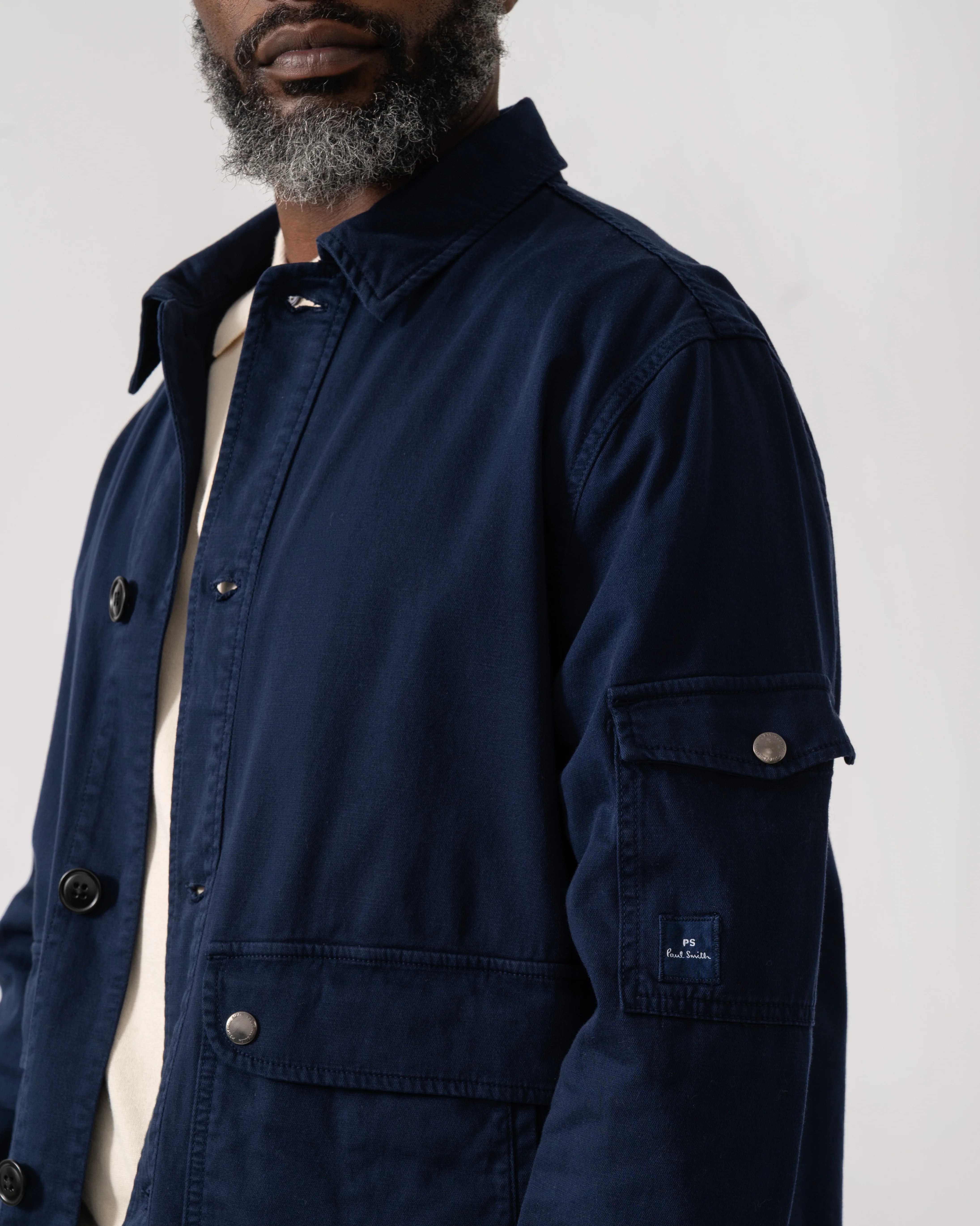 PS Paul Smith Mens Shirt Jacket - 49 Blue - Image 3