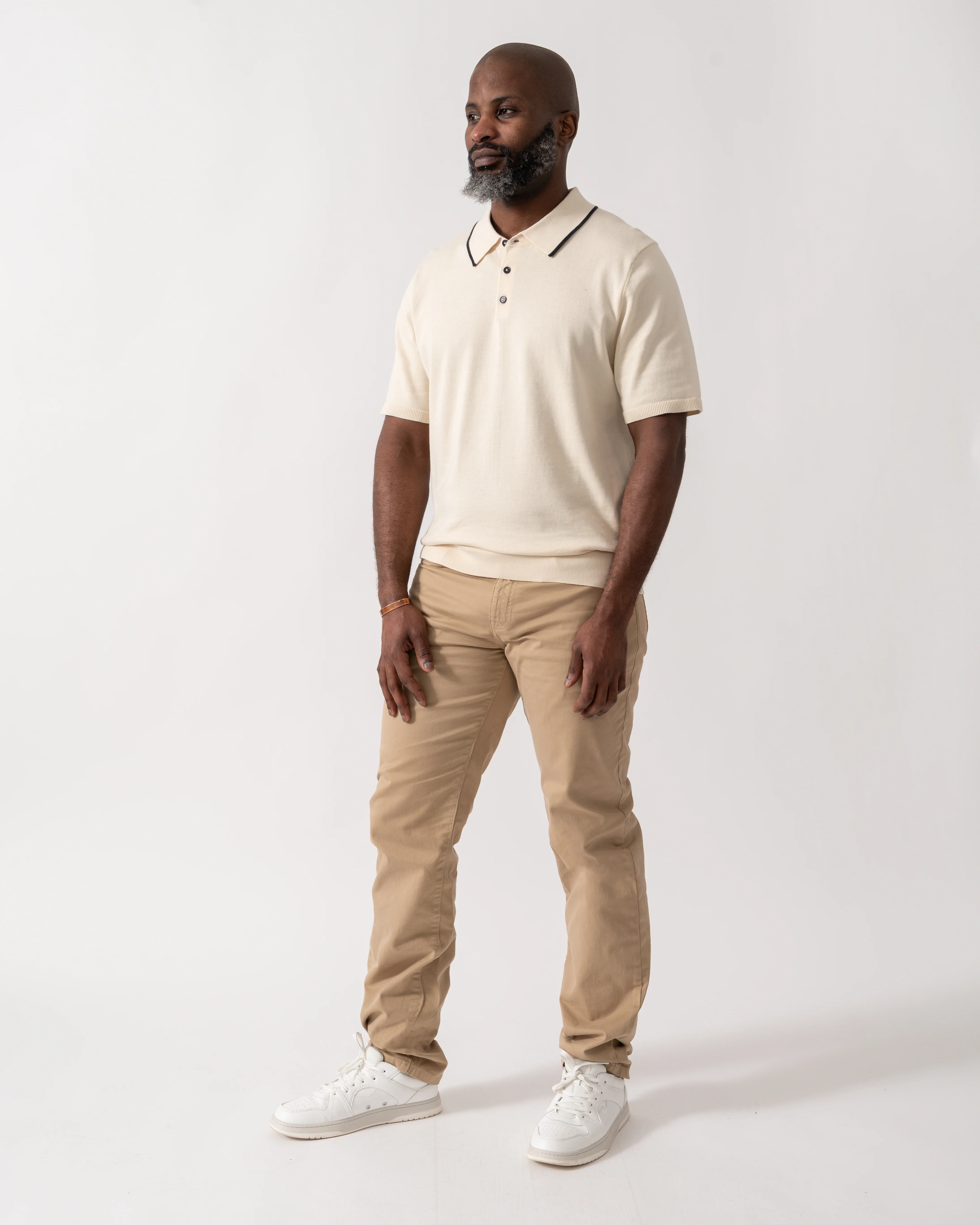 PS Paul Smith Mens Short Sleeve Knit Polo - 04 White - Image 2