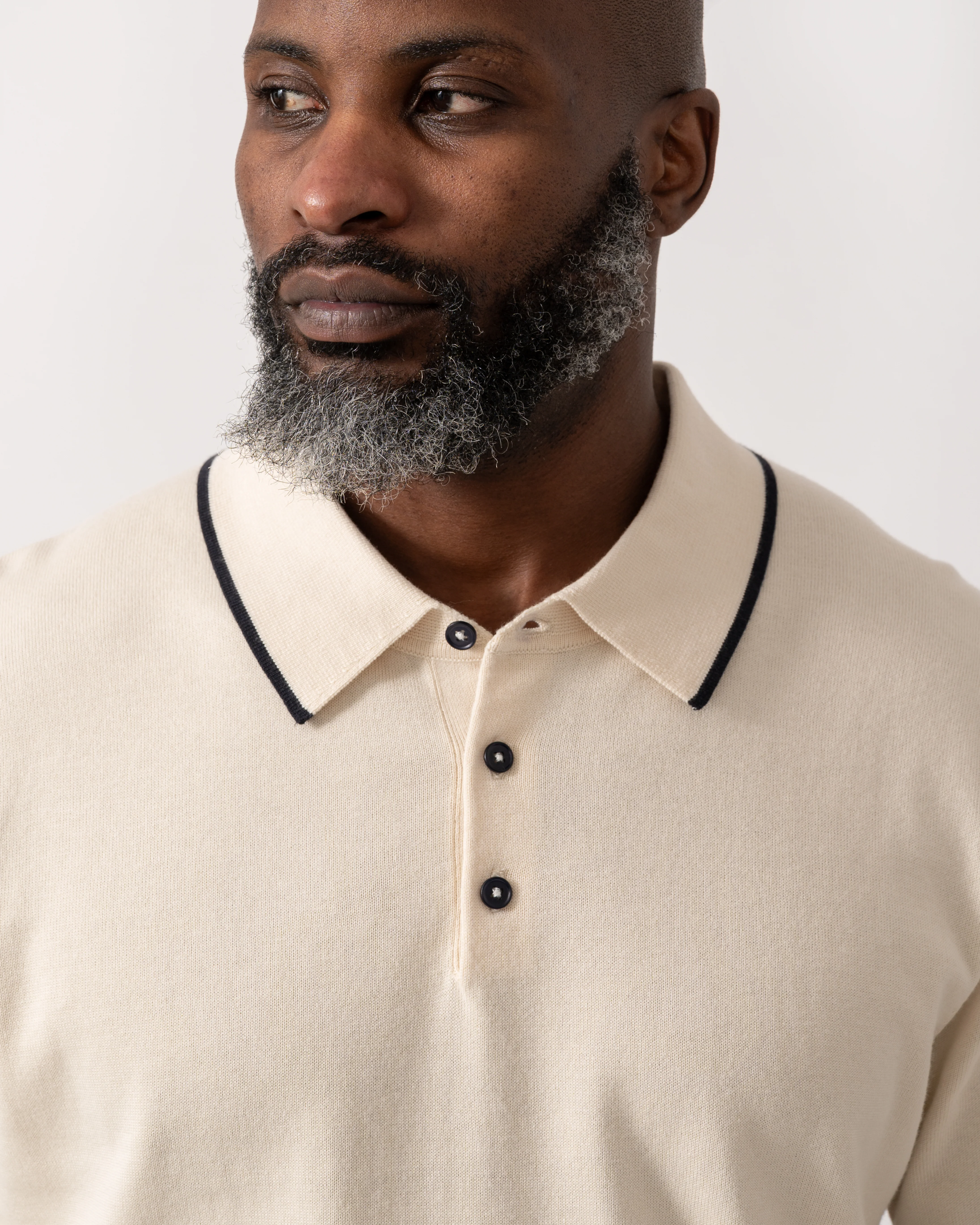 PS Paul Smith Mens Short Sleeve Knit Polo - 04 White - Image 3