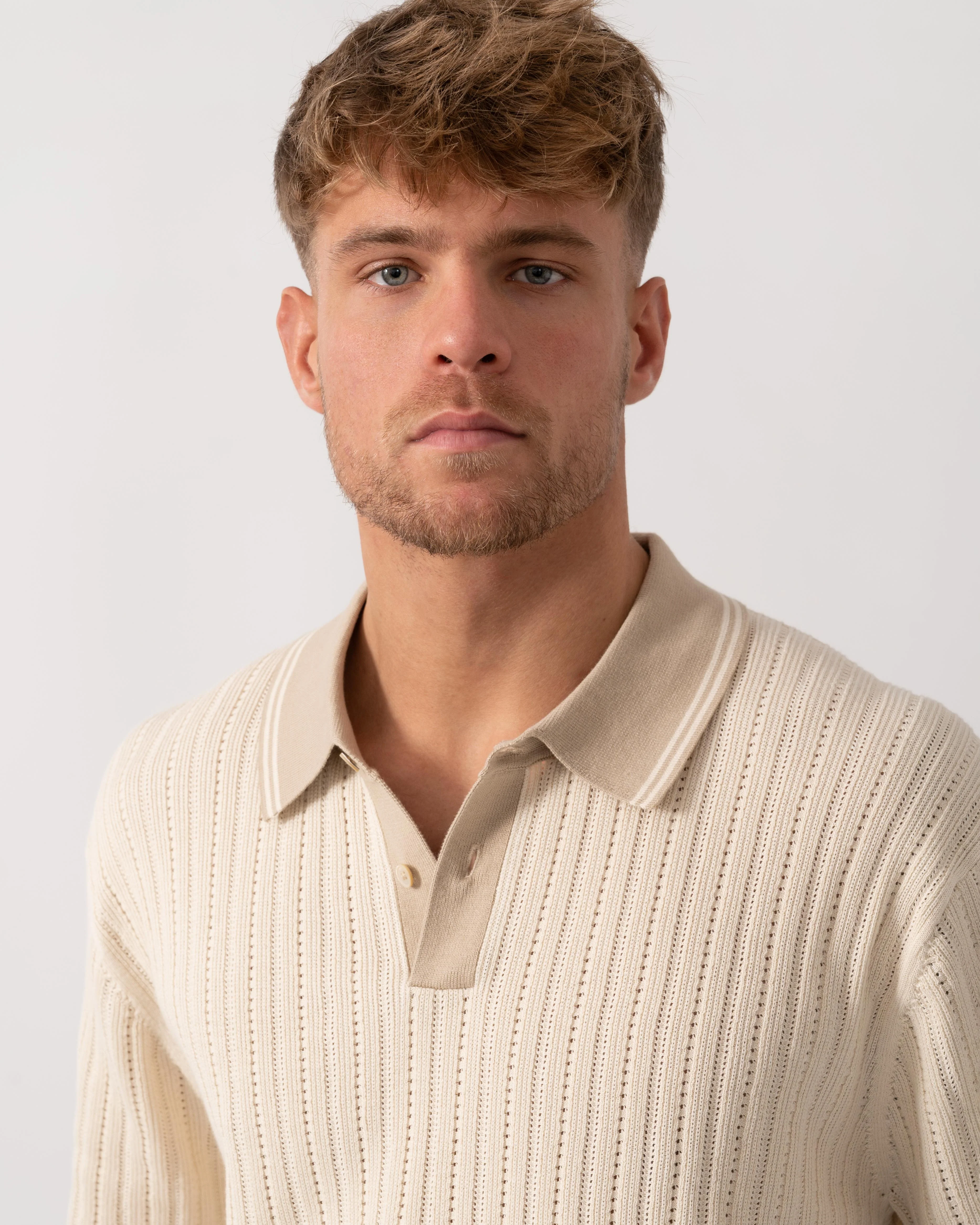 PS Paul Smith Mens Rib Knitted Polo - 04 White - Image 2