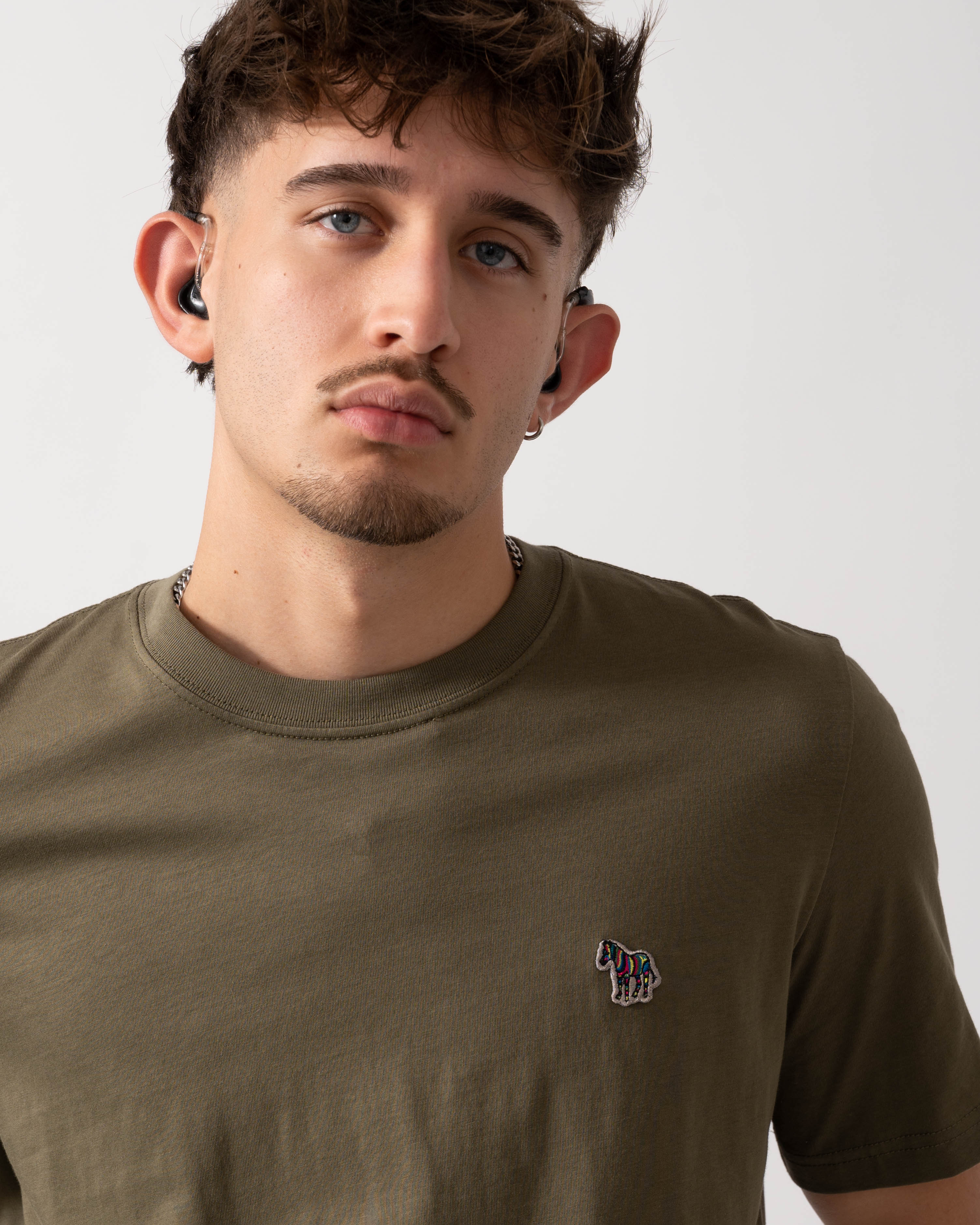 PS Paul Smith Mens Short Sleeve Zebra Graphic T-Shirt - 36F Green - Image 2