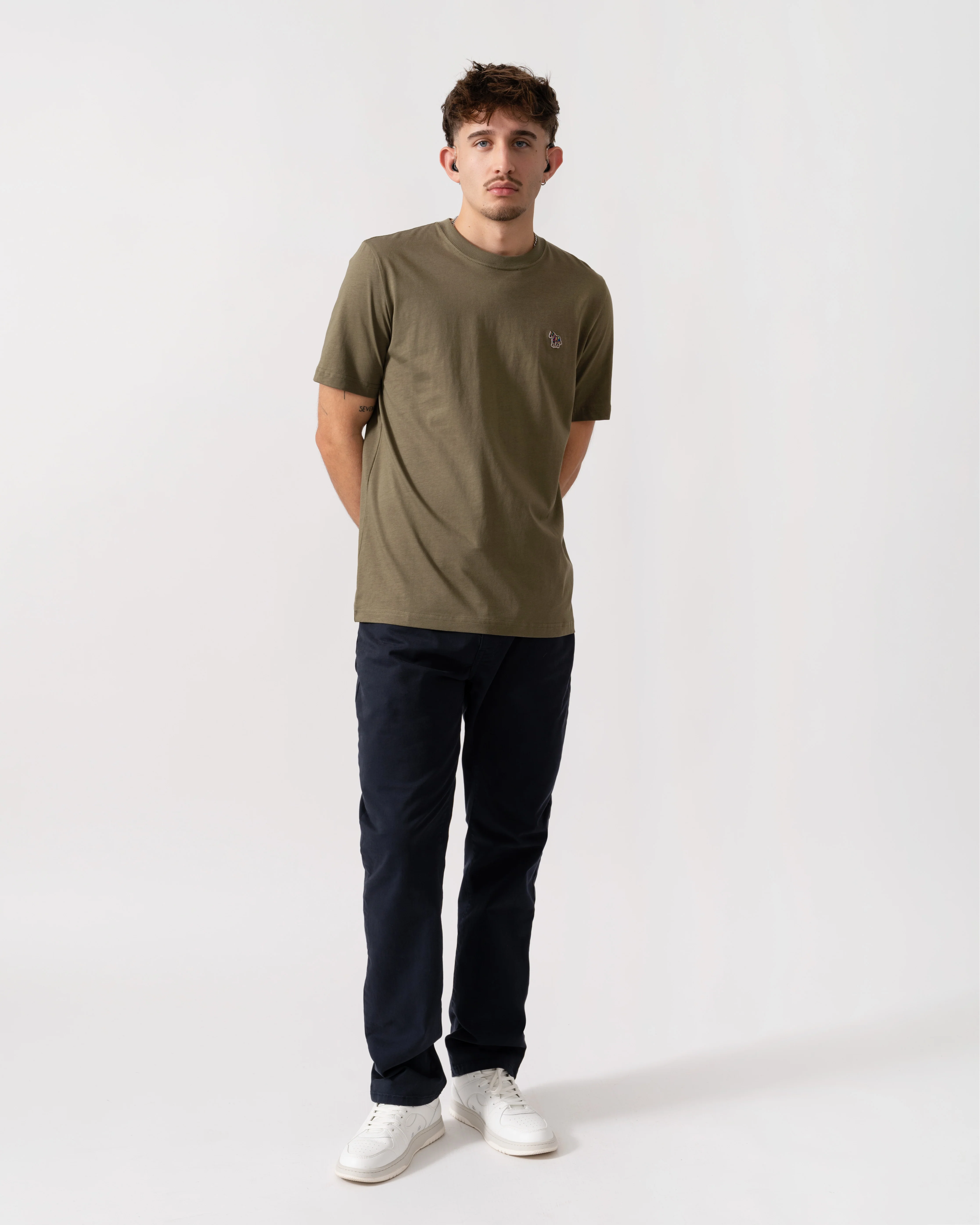PS Paul Smith Mens Short Sleeve Zebra Graphic T-Shirt - 36F Green - Image 3