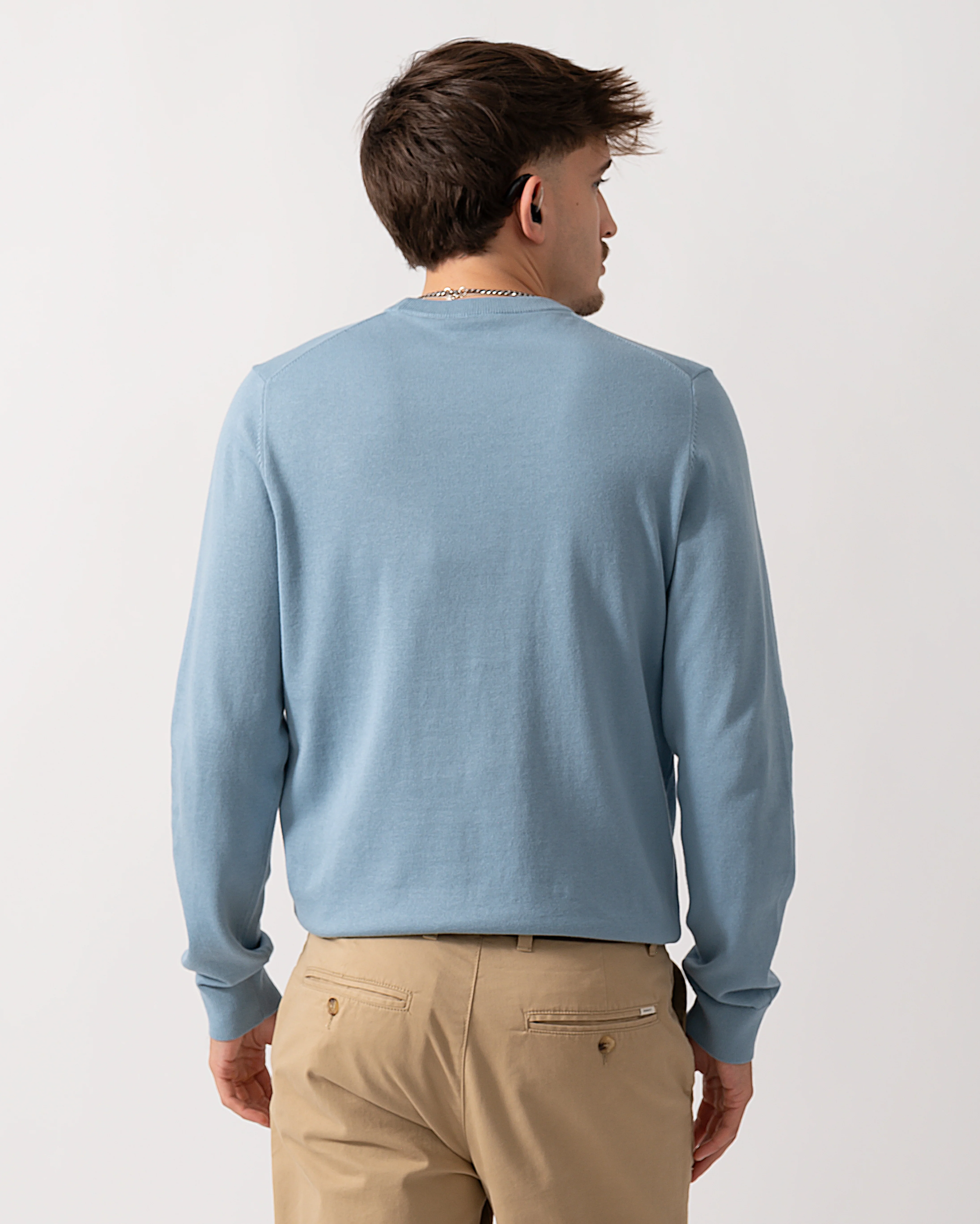 PS Paul Smith Mens Zebra Badge Crew Neck Sweater- 41A Blue - Image 4