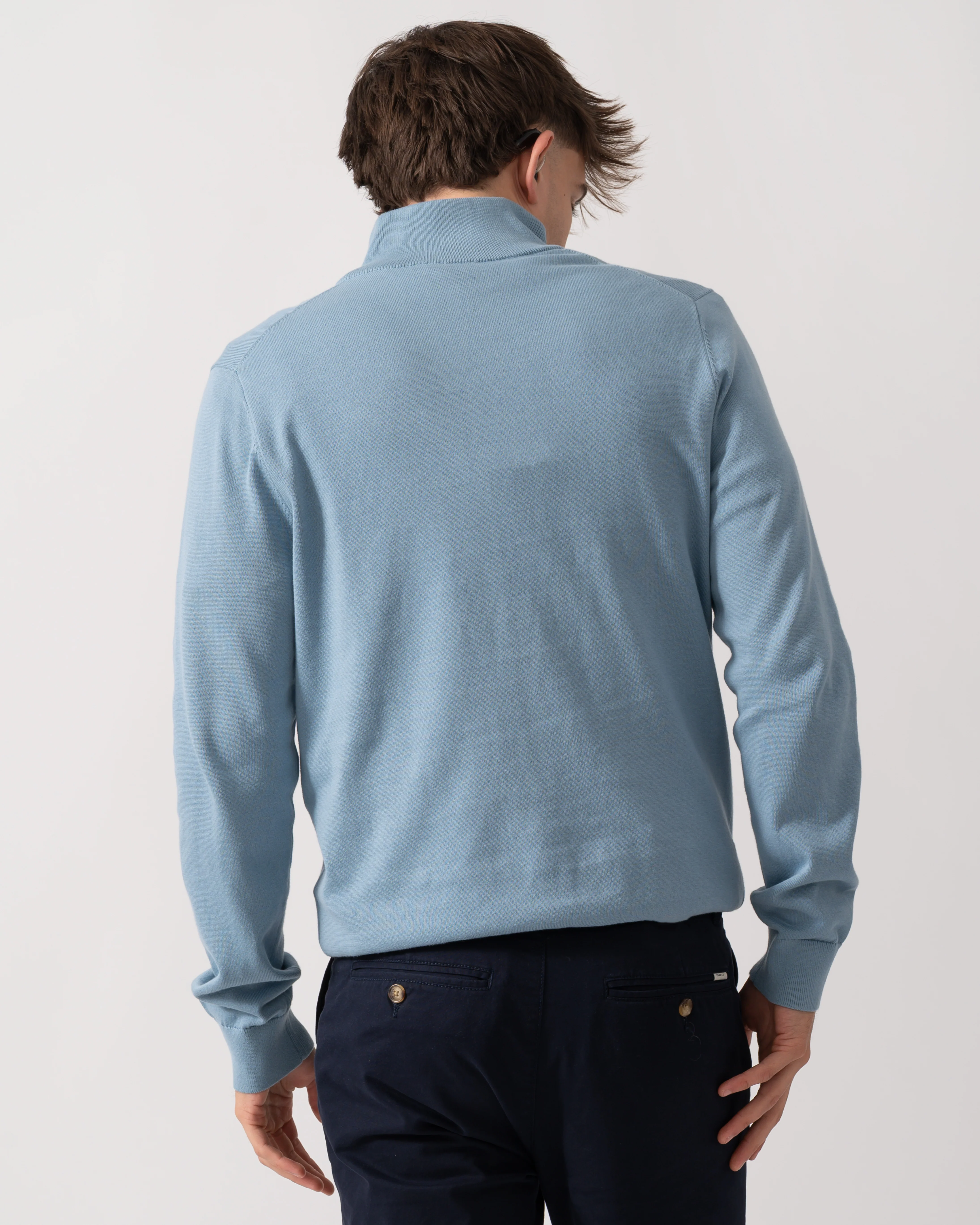 PS Paul Smith Mens Sweater Zip Neck Zeb Bad - 41A Blue - Image 4