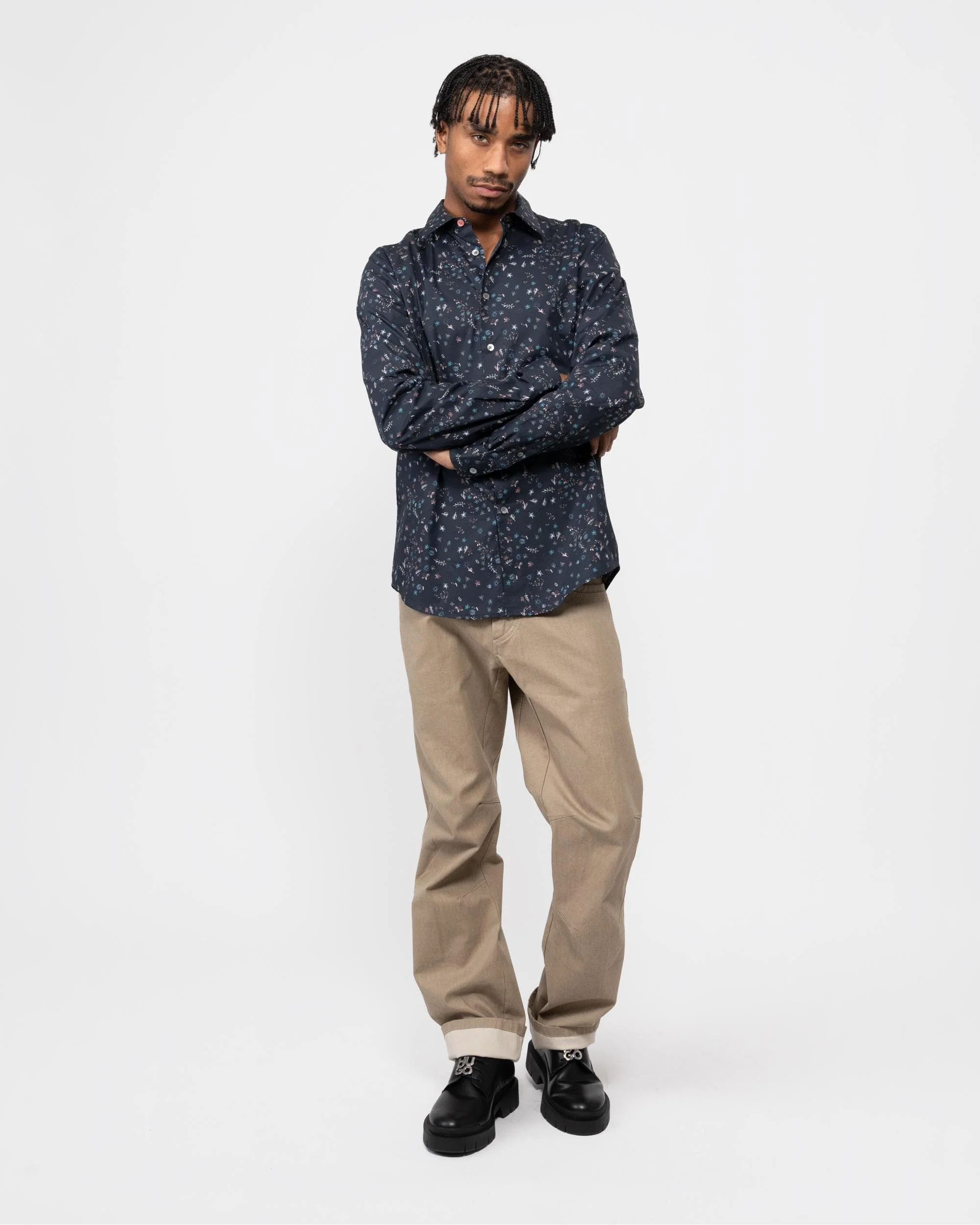 PS Paul Smith Mens Tailored Fit Long Sleeve AOP Shirt - Image 3