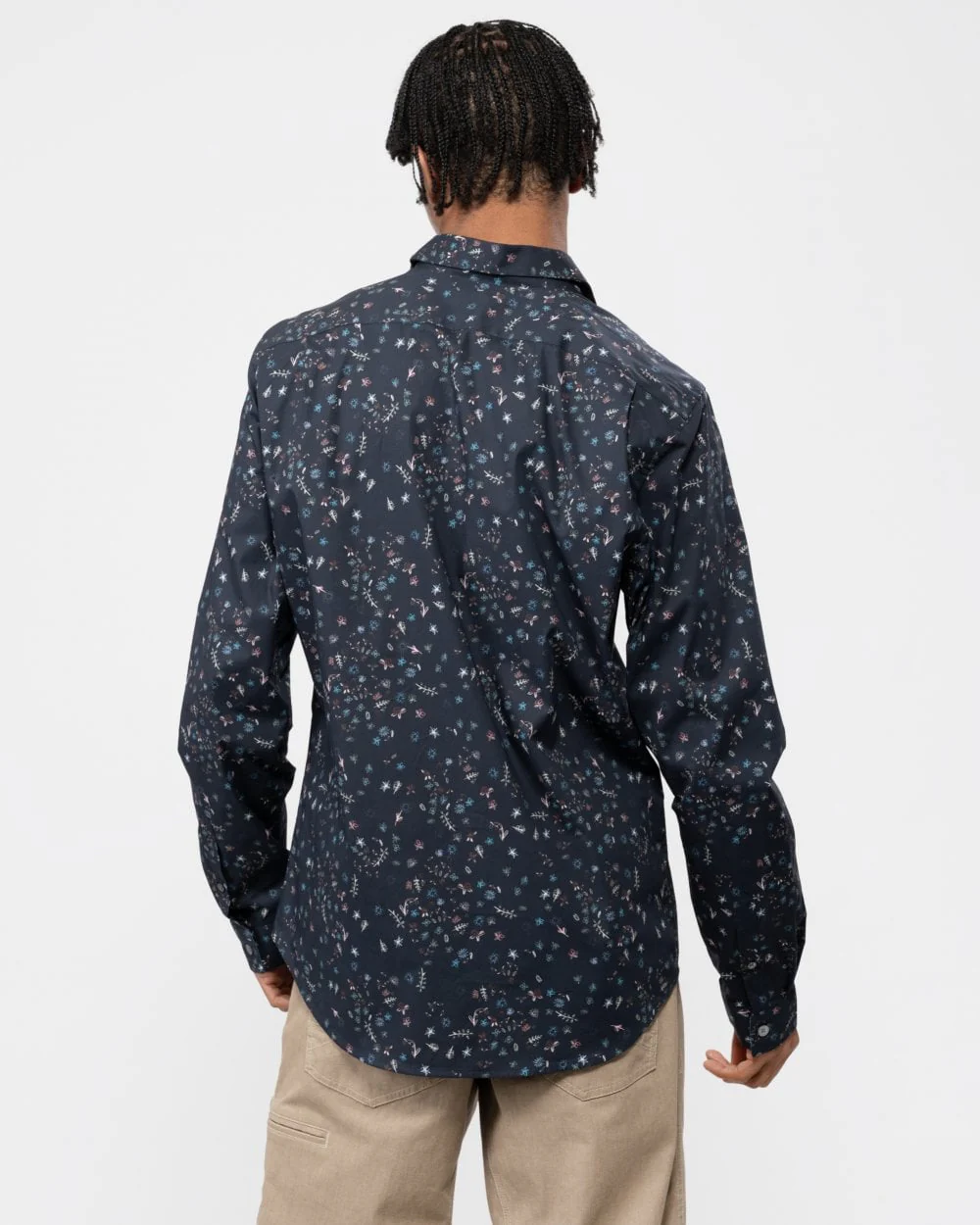 PS Paul Smith Mens Tailored Fit Long Sleeve AOP Shirt - Image 4