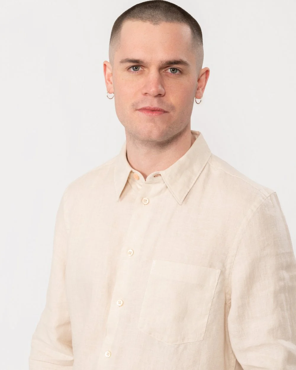 PS Paul Smith Mens Tailored Fit Long Sleeve Shirt - 60 Light Beige - Image 2