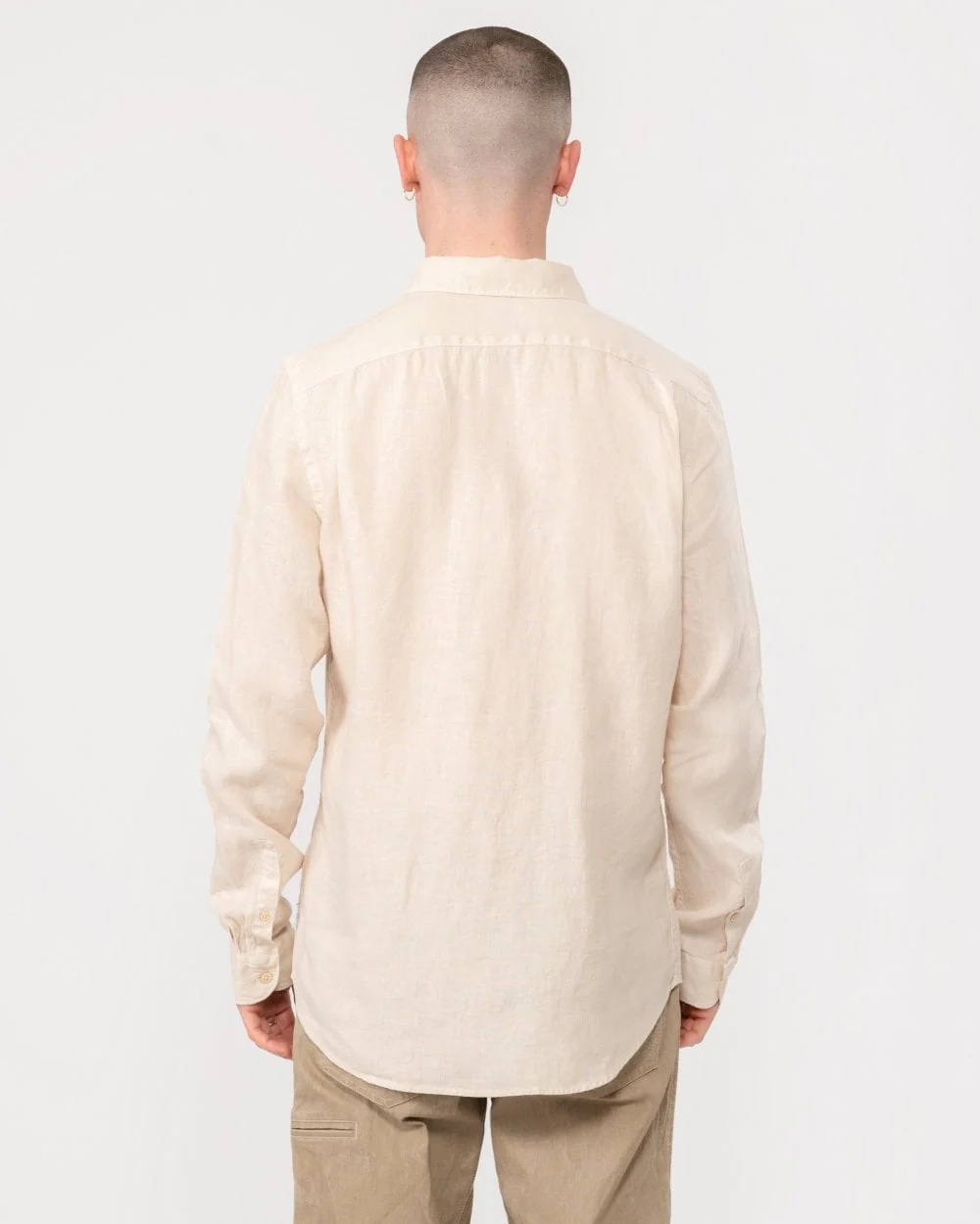 PS Paul Smith Mens Tailored Fit Long Sleeve Shirt - 60 Light Beige - Image 4