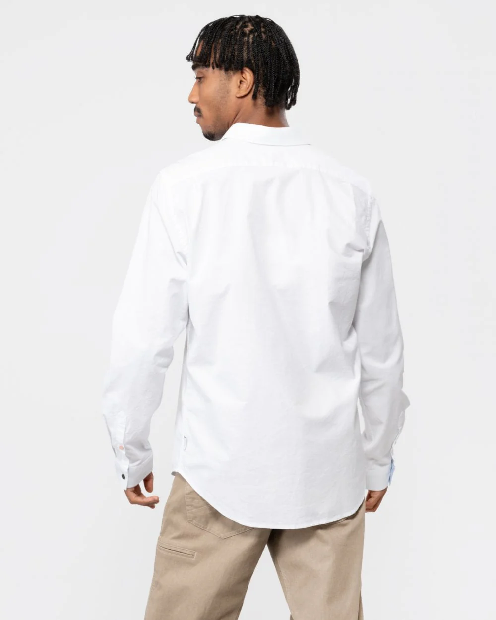 PS Paul Smith Mens Tailored Fit Long Sleeve Shirt with Signature Stripe Buttons - Image 4