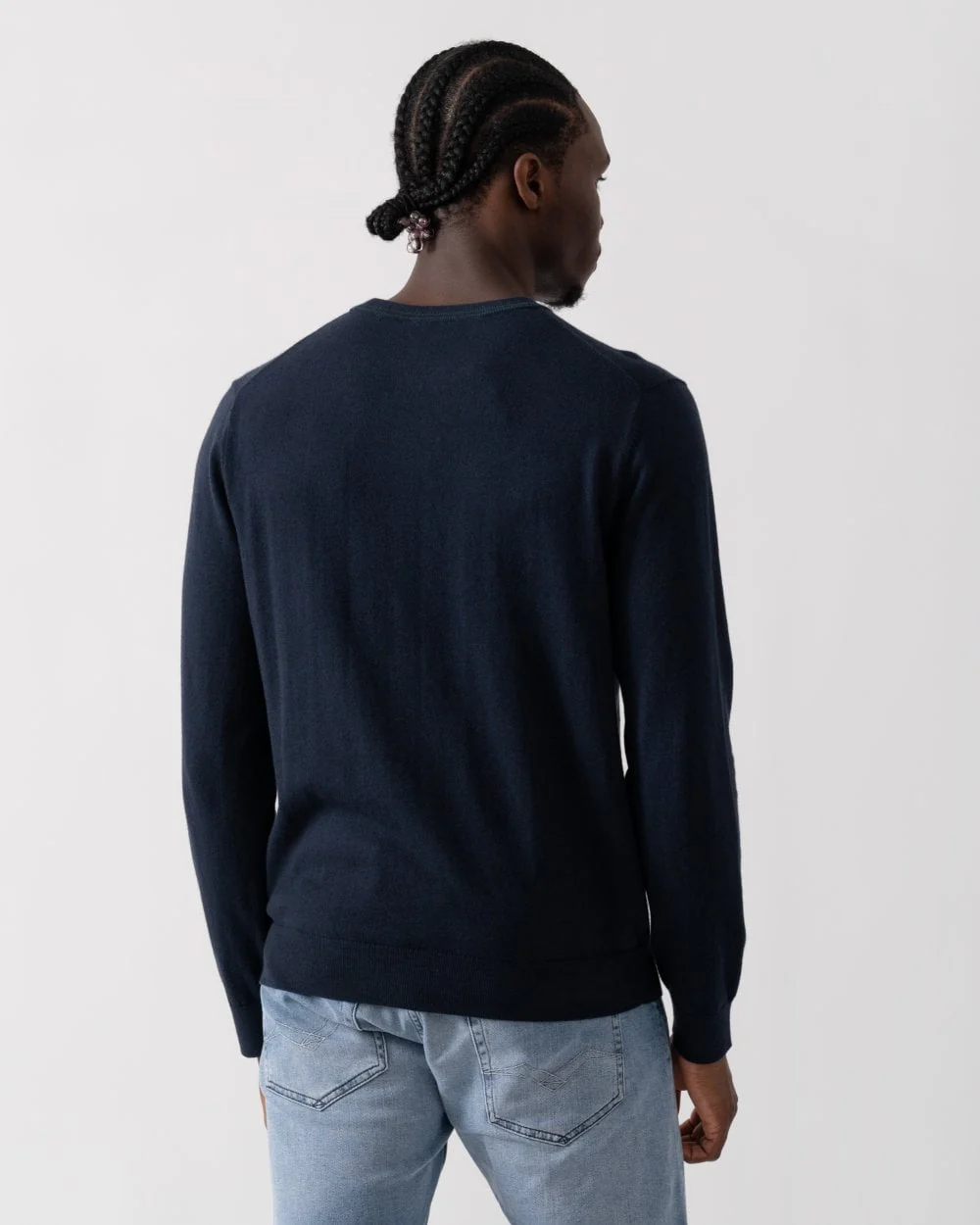 PS Paul Smith Mens Zebra Badge Crew Neck Jumper - 49 Very Dark Navy - Image 4