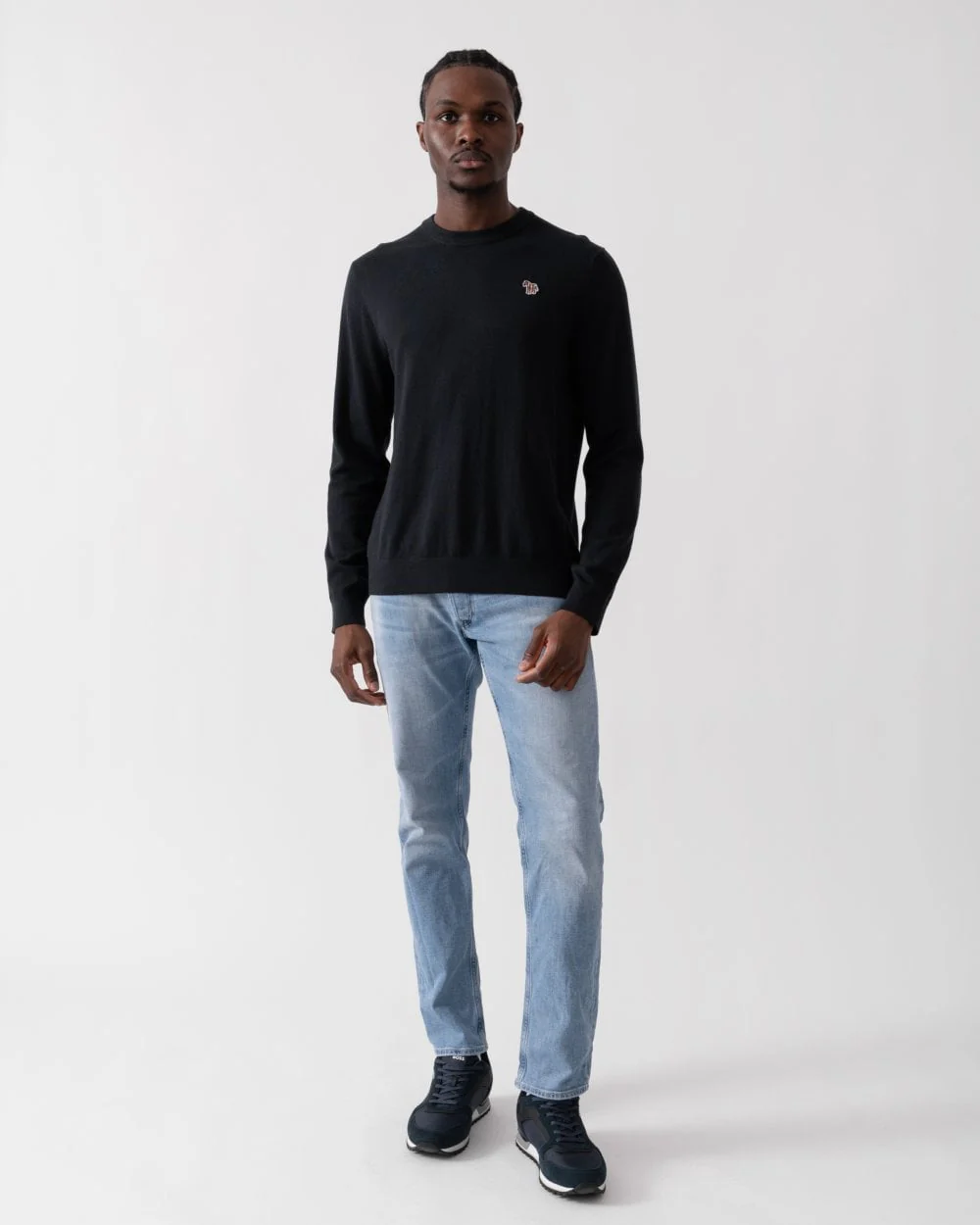PS Paul Smith Mens Zebra Badge Crew Neck Jumper - 79 Black - Image 3