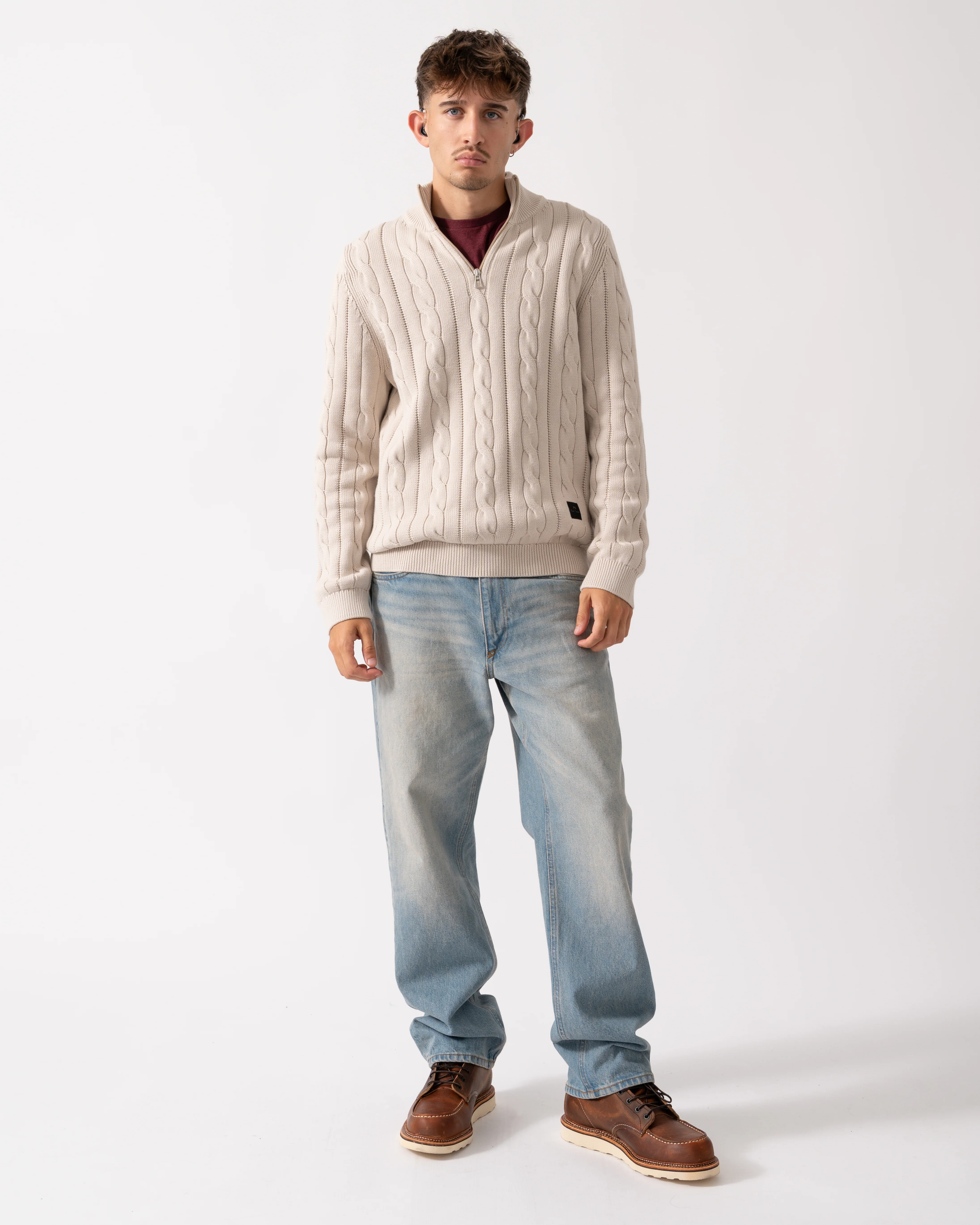 PS Paul Smith Mens Zip Neck Sweater - 02 Off White - Image 2
