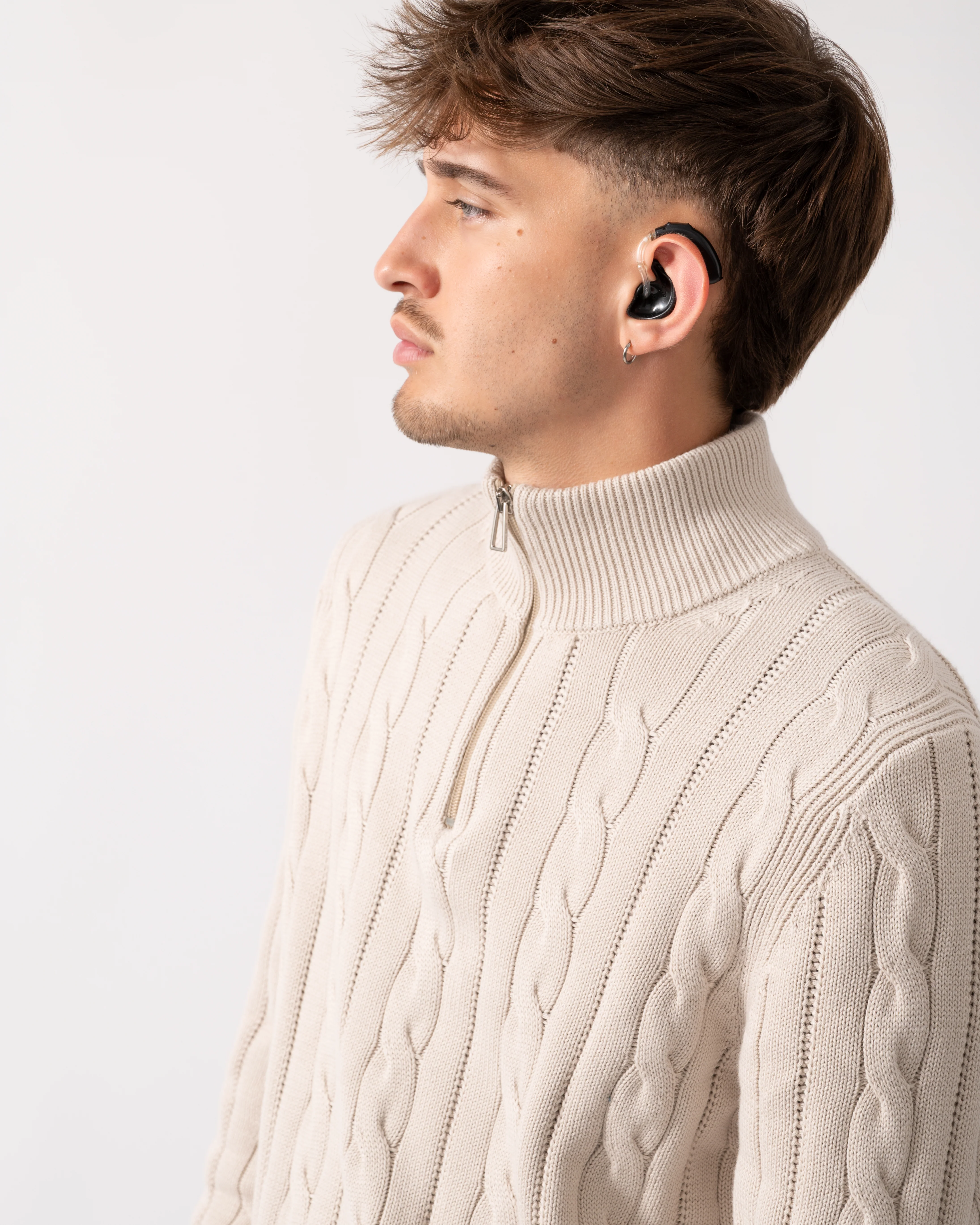 PS Paul Smith Mens Zip Neck Sweater - 02 Off White - Image 3