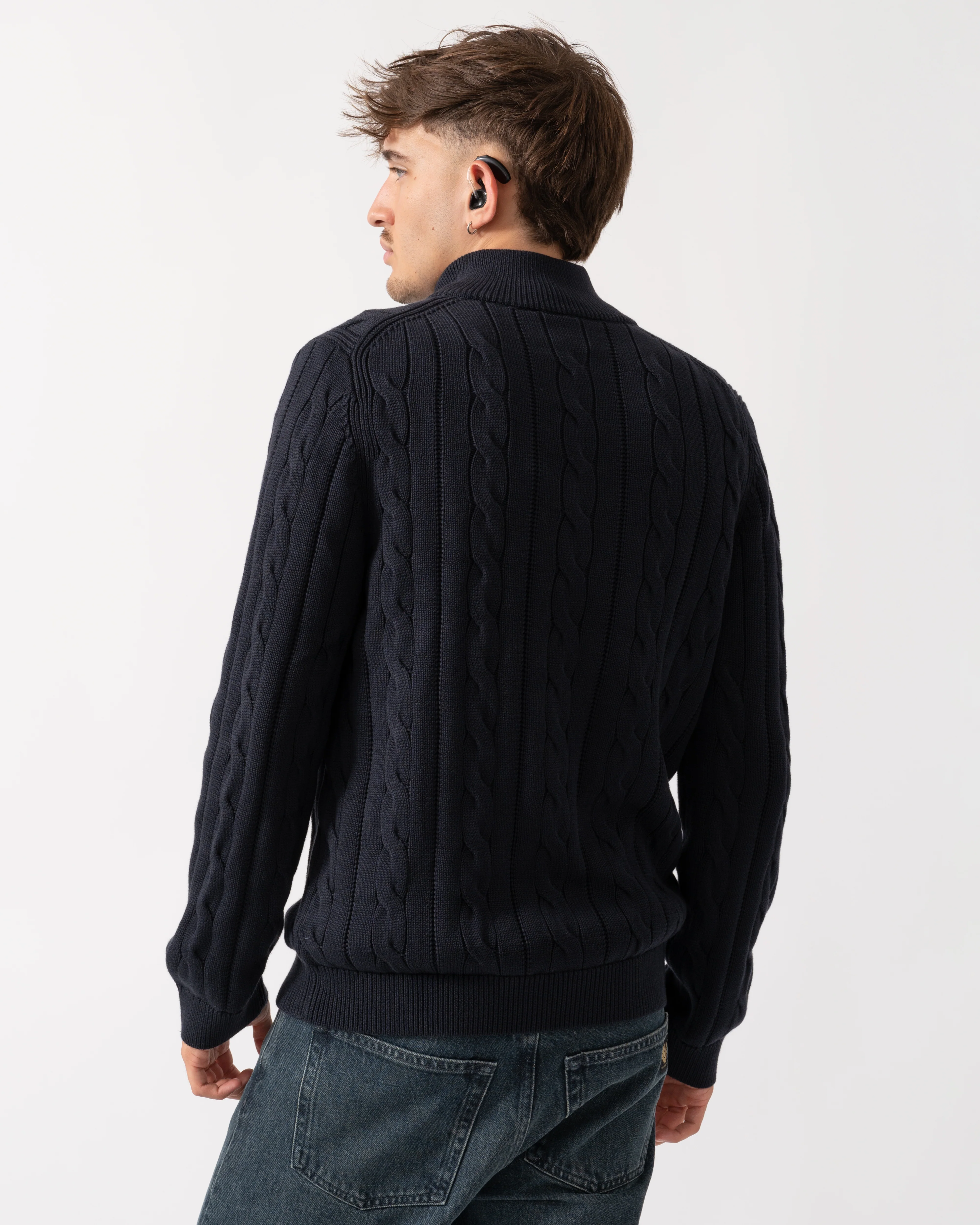 PS Paul Smith Mens Zip Neck Sweater - 49 Very Dark Navy - Image 5