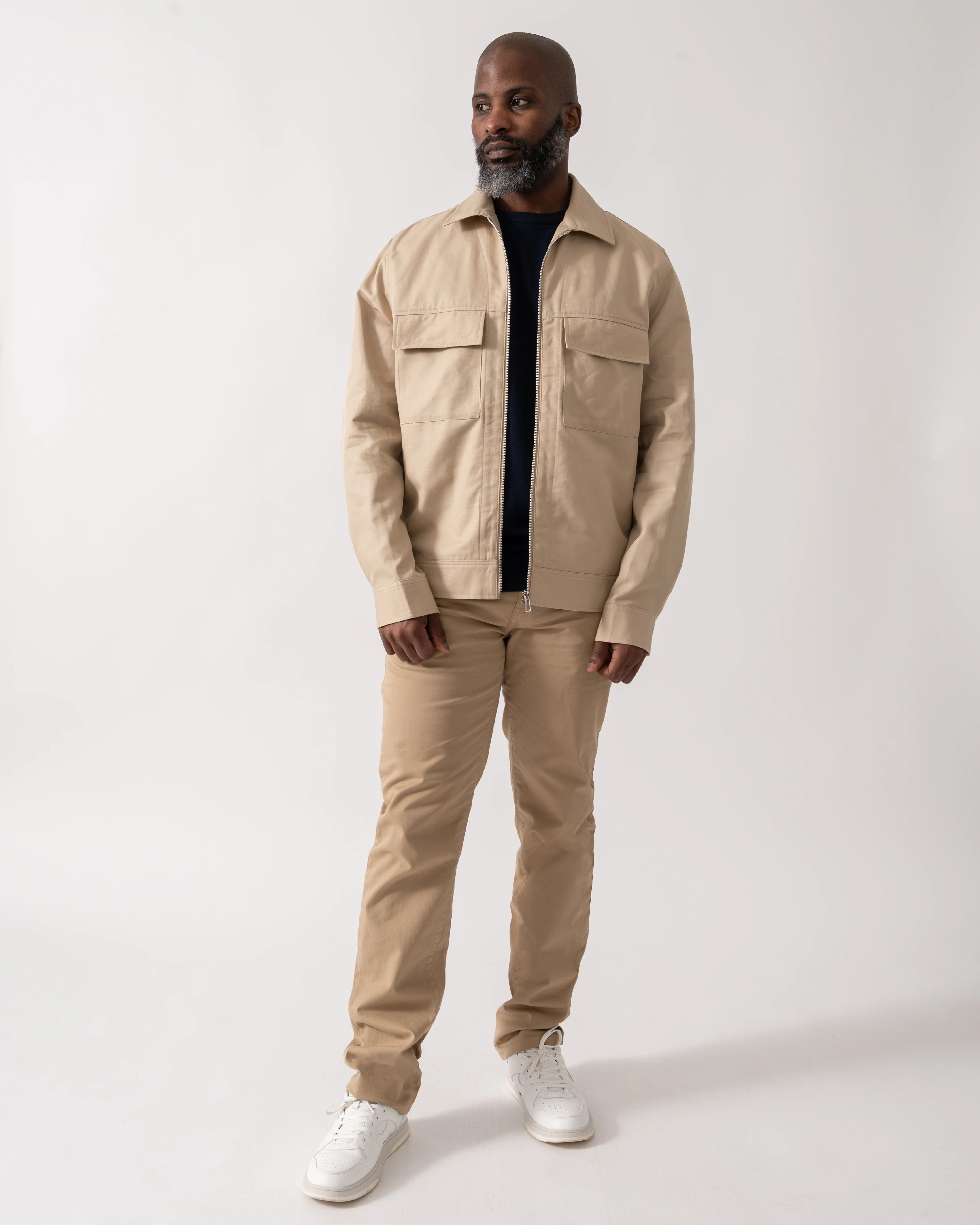 PS Paul Smith Mens Zip Overshirt - 60 Ecru - Image 2