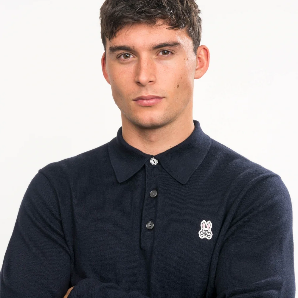Psycho Bunny Mens Mason Ls Polo - Image 2
