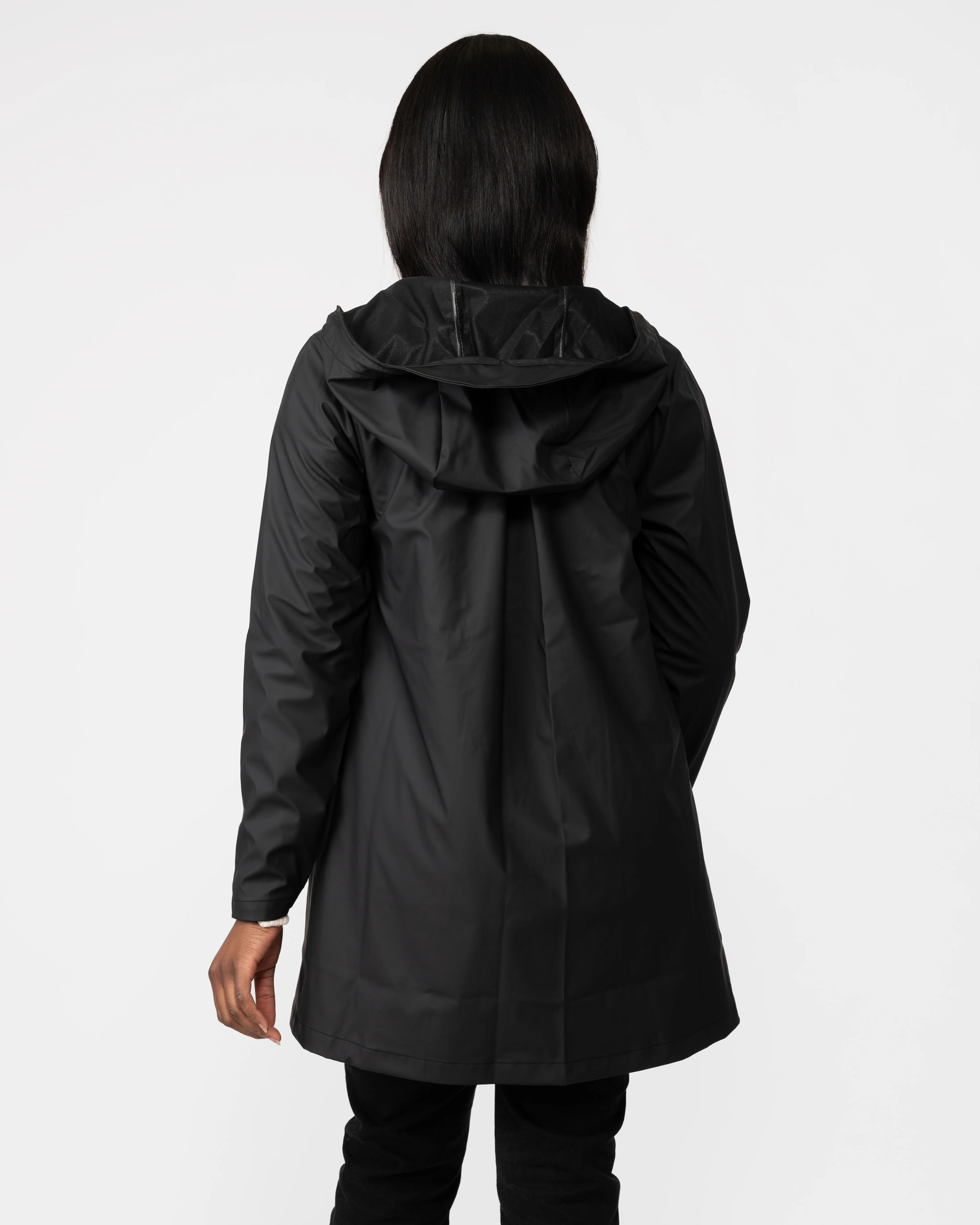 Rains A-line Womens Jacket - 01 Black - Image 4