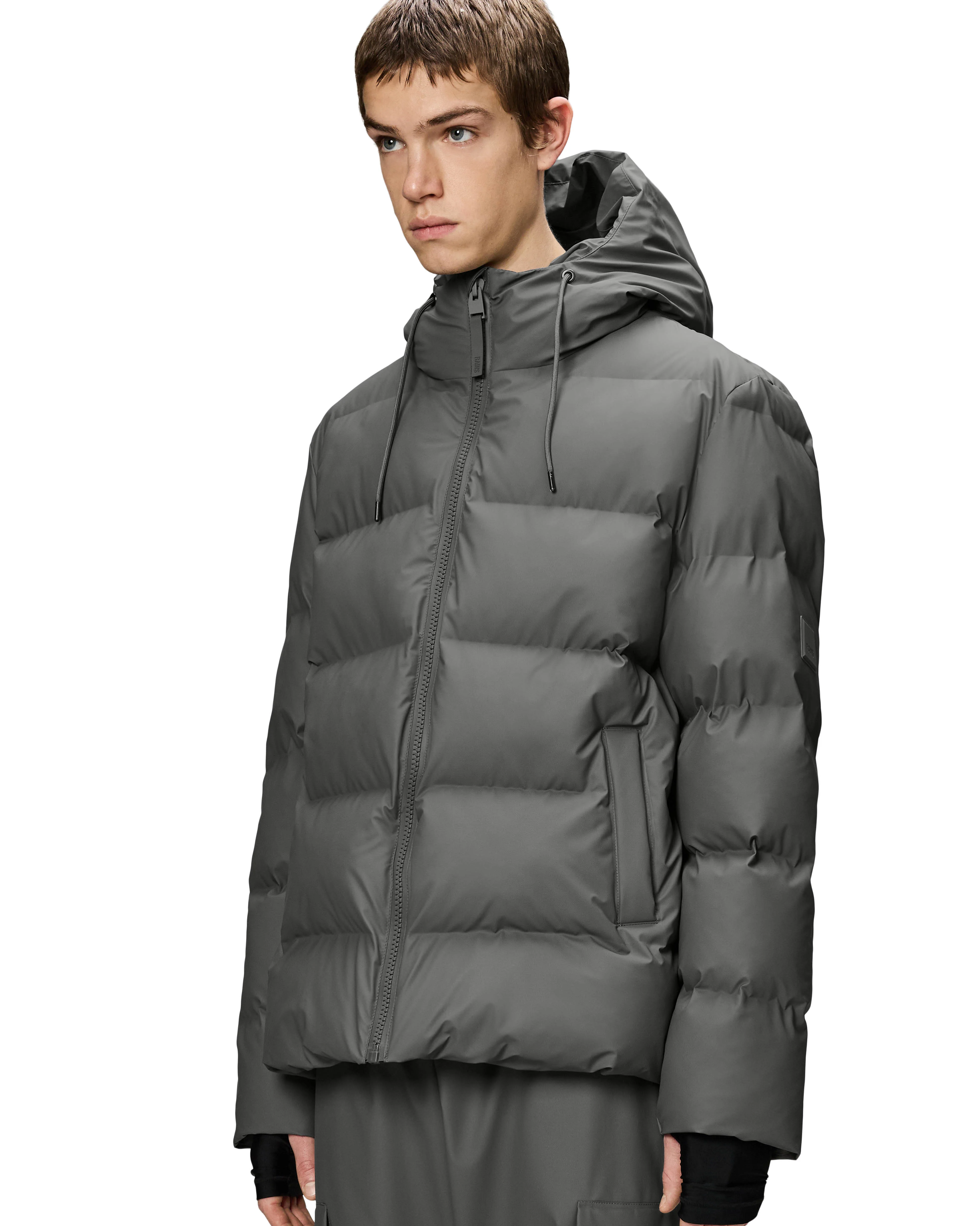 Rains Alta Unisex Puffer Jacket - 13 Grey - Image 3