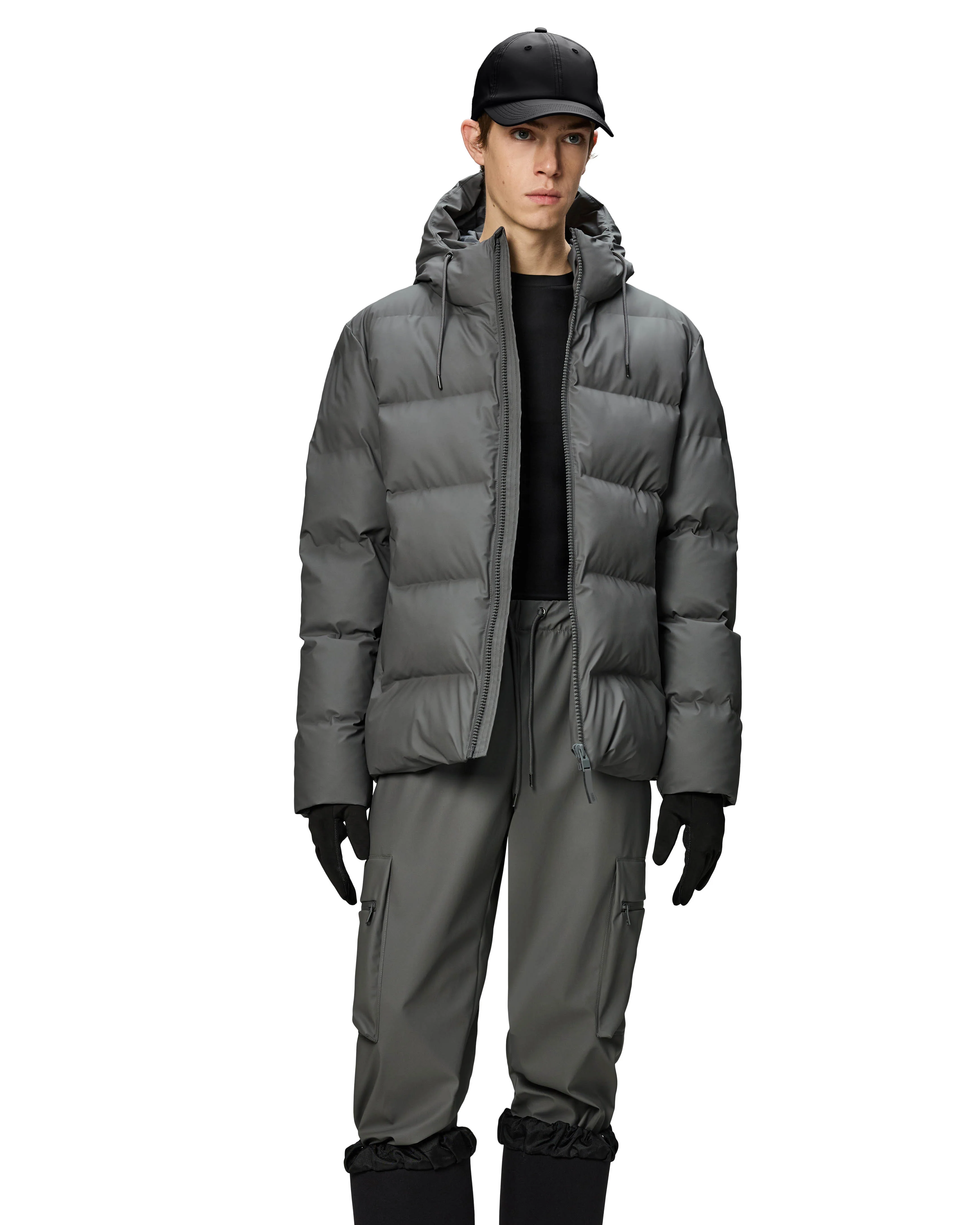 Rains Alta Unisex Puffer Jacket - 13 Grey - Image 4