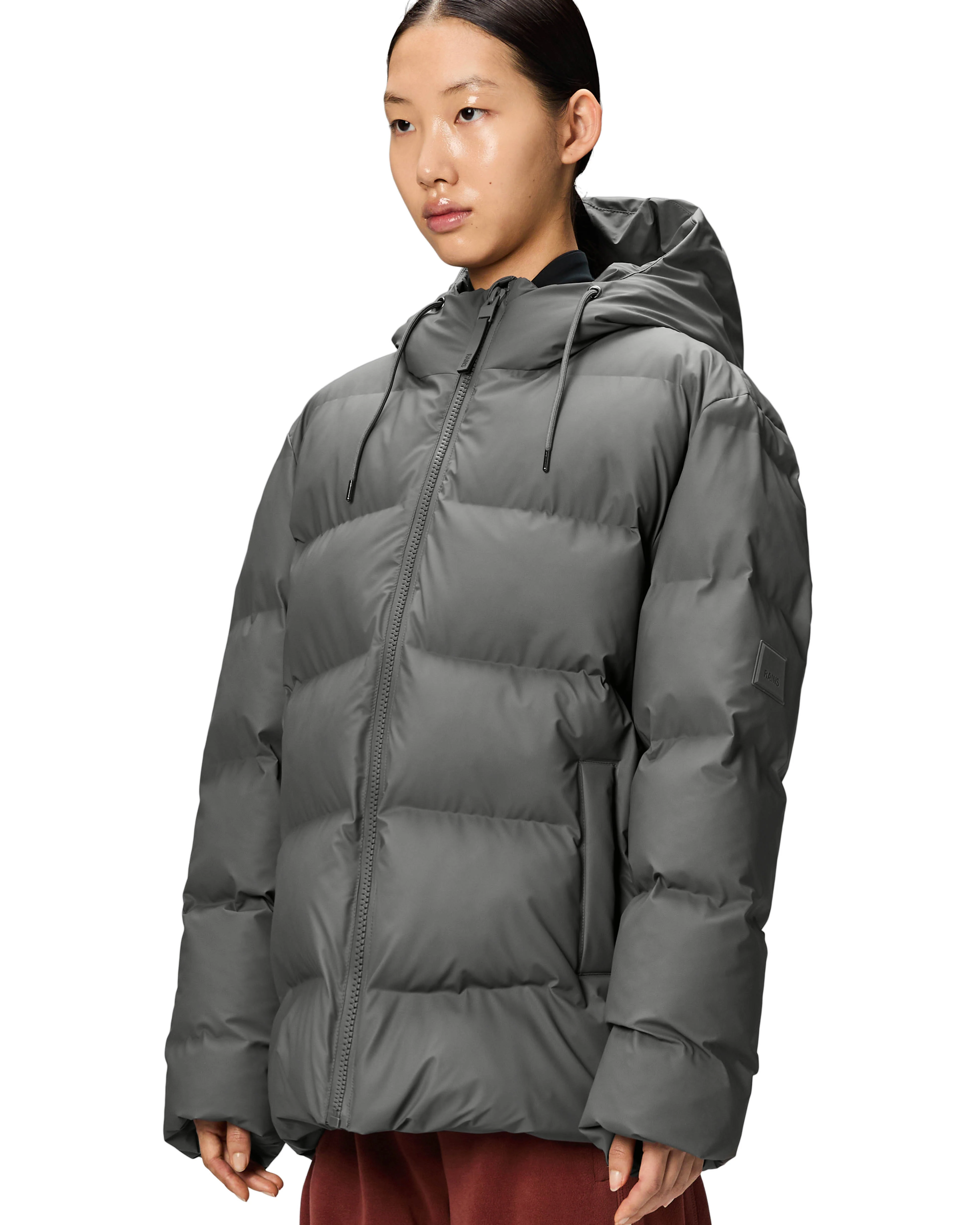 Rains Alta Unisex Puffer Jacket - 13 Grey - Image 5