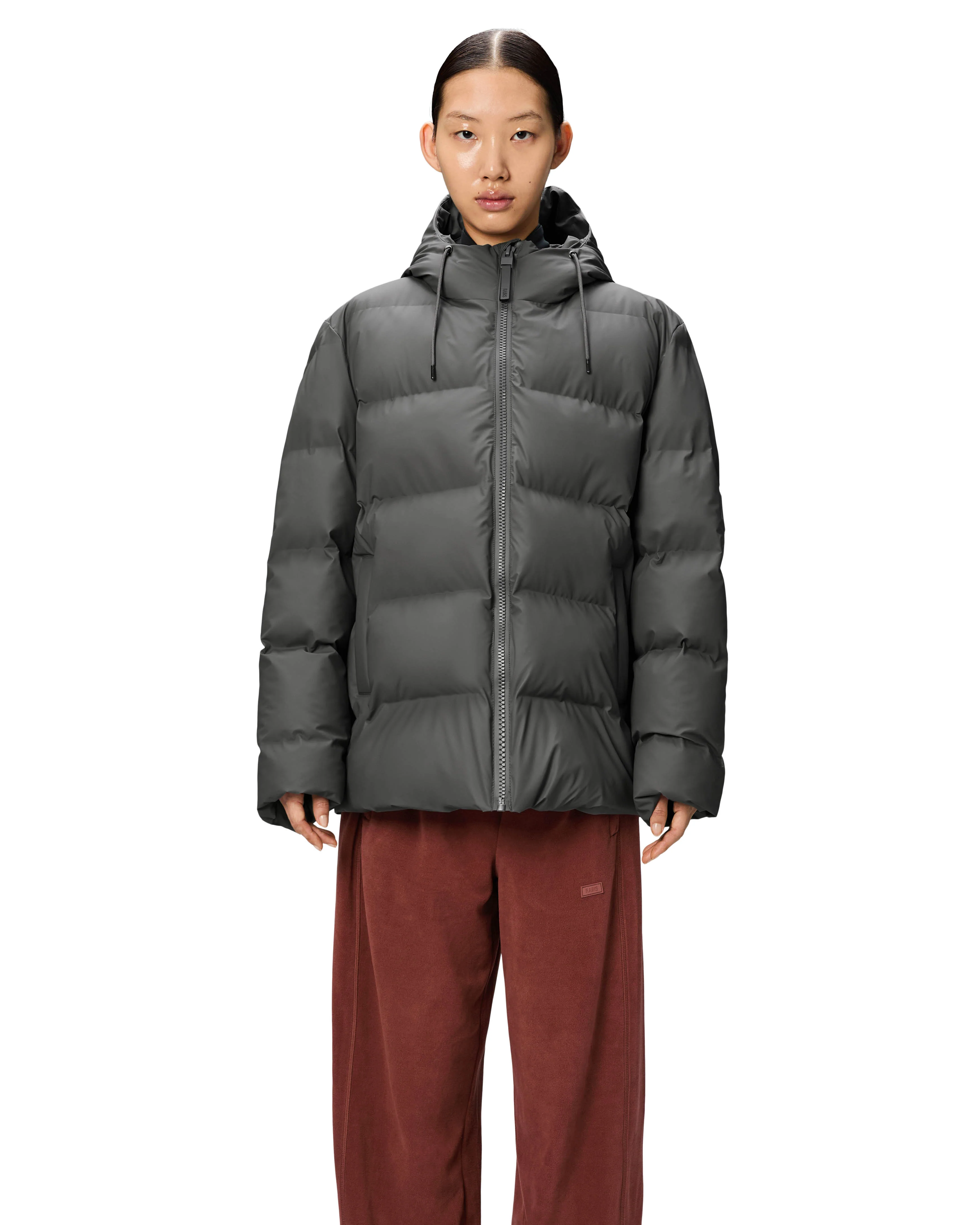 Rains Alta Unisex Puffer Jacket - 13 Grey - Image 6