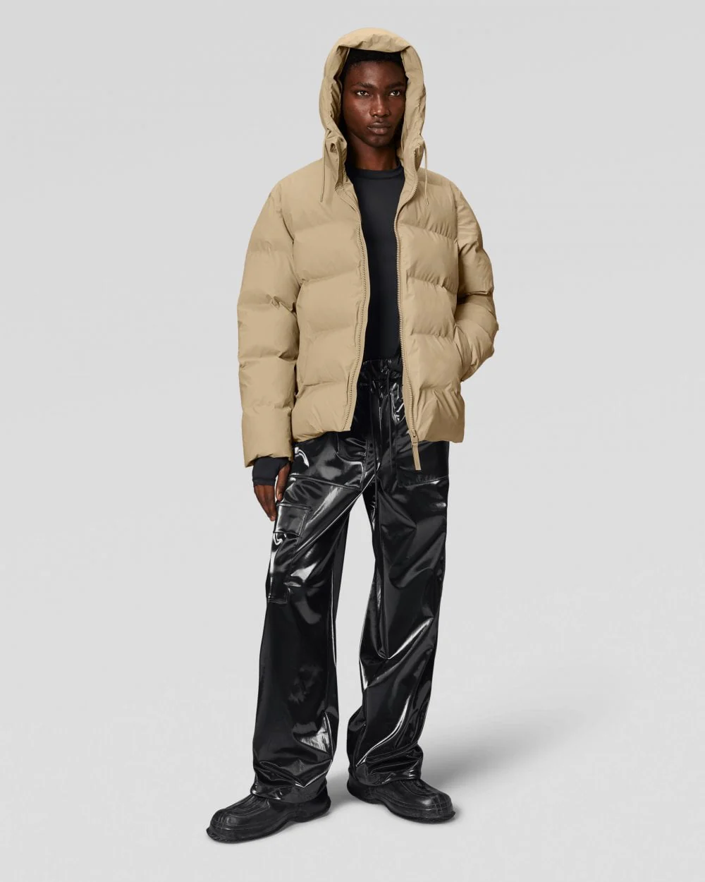 Rains Alta Unisex Puffer Jacket - 24 Sand - Image 4