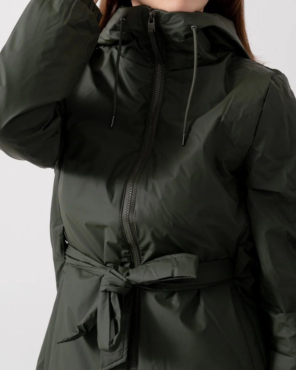 Rains Lohja Long Insulated Curve Jacket - 03 Green - Image 4