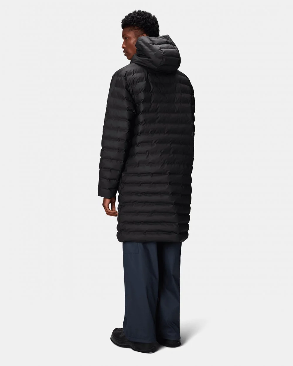 Rains Lohja Longer Puffer Jacket - 01 Black - Image 5
