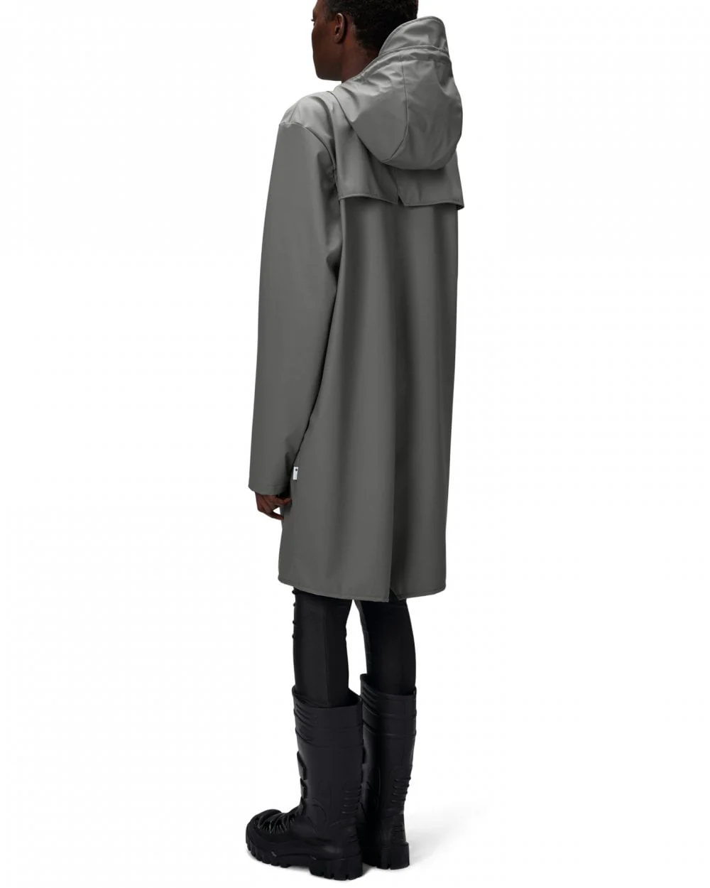 Rains Long Unisex Jacket - 13 Grey - Image 3