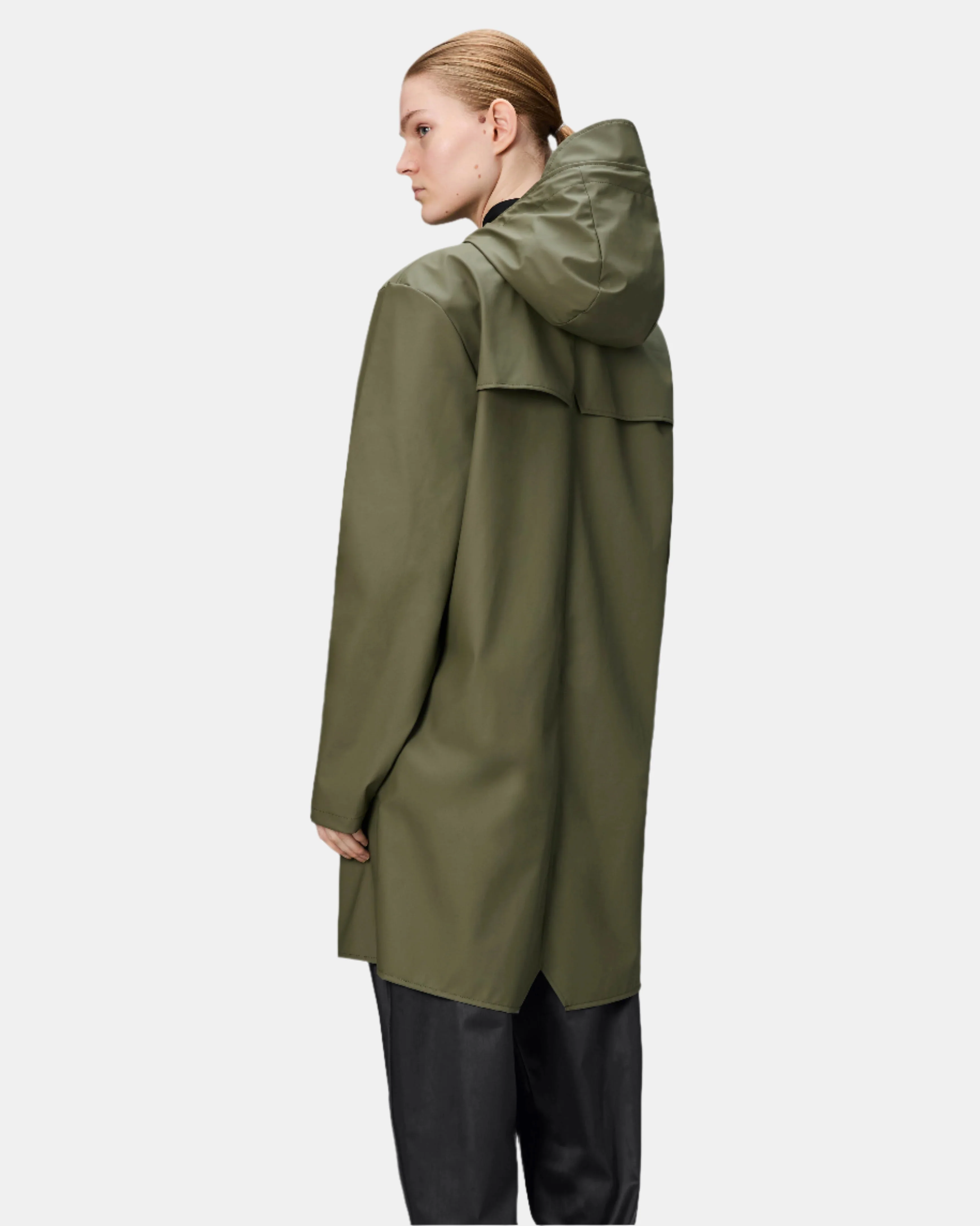 Rains Long Unisex Jacket - 134 Marsh - Image 7