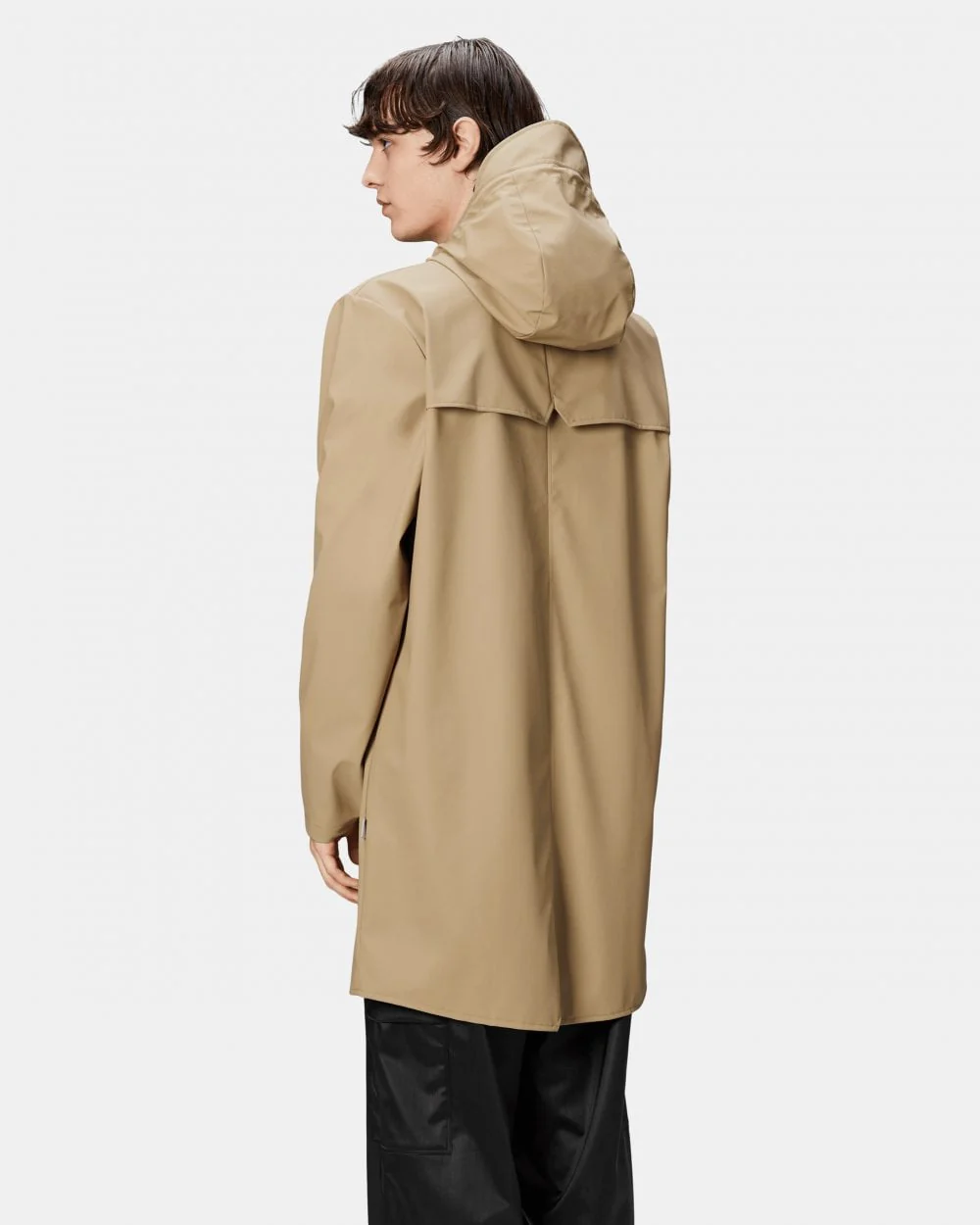 Rains Long Unisex Jacket - 24 Sand - Image 5