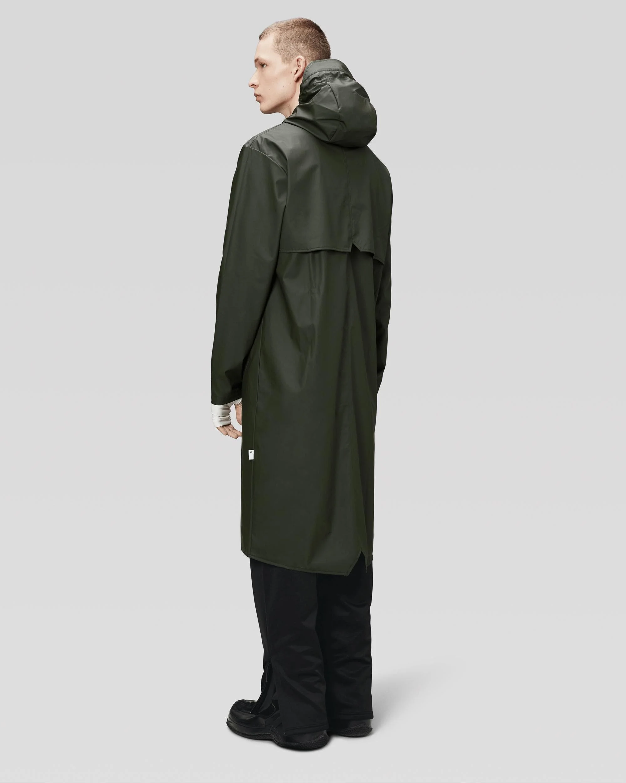 Rains Longer Unisex Jacket - 03 Green - Image 6