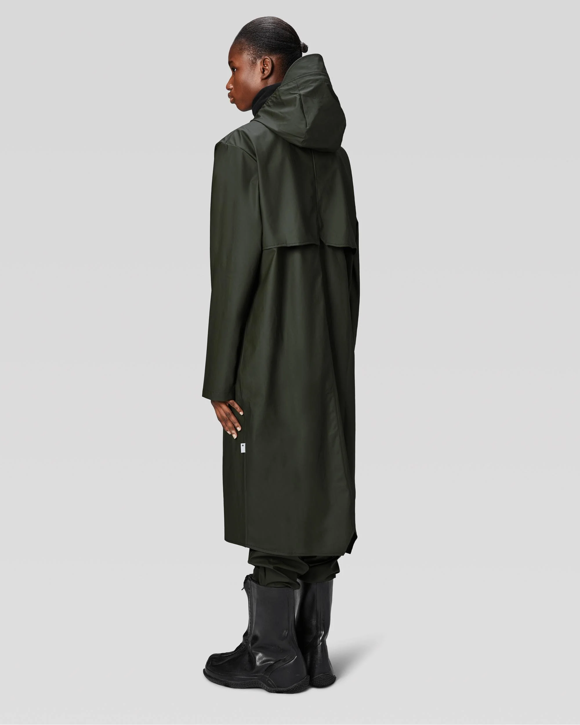 Rains Longer Unisex Jacket - 03 Green - Image 7