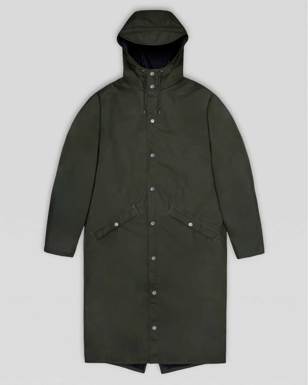 Rains Longer Unisex Jacket - 03 Green - Image 8