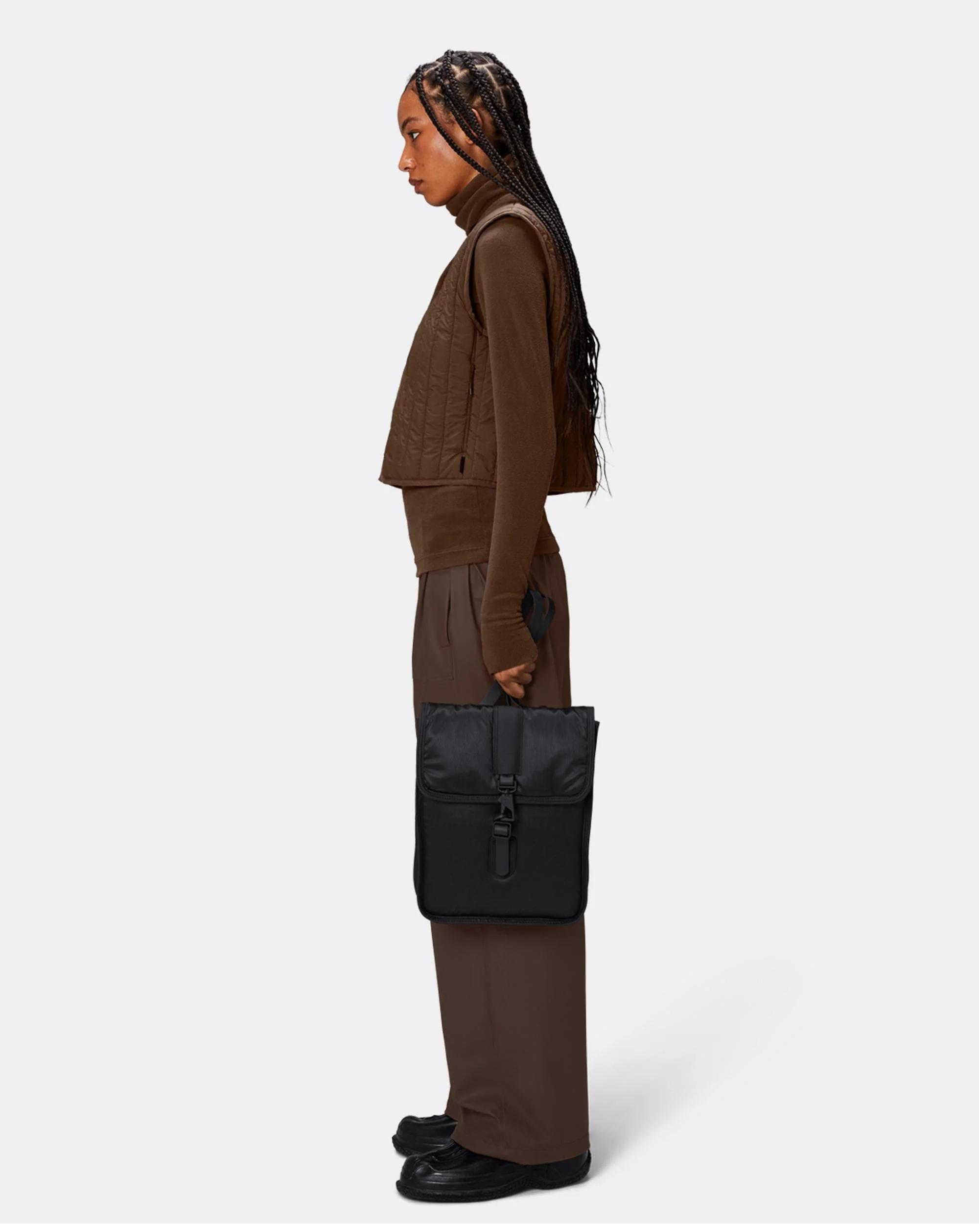 Rains Puffed Backpack Micro - 01 Black - Image 3