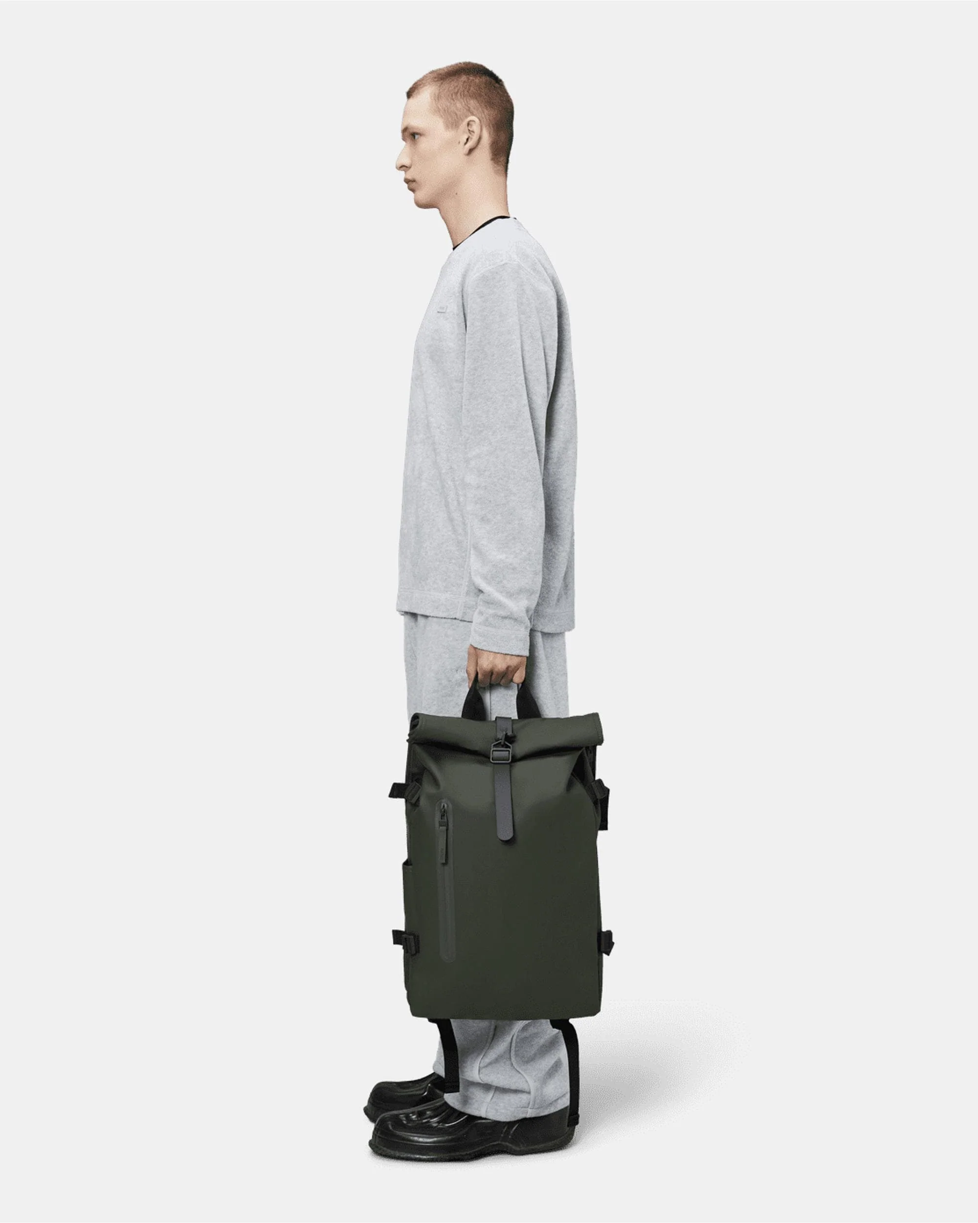 Rains Rolltop Rucksack Large - 03 Green - Image 3