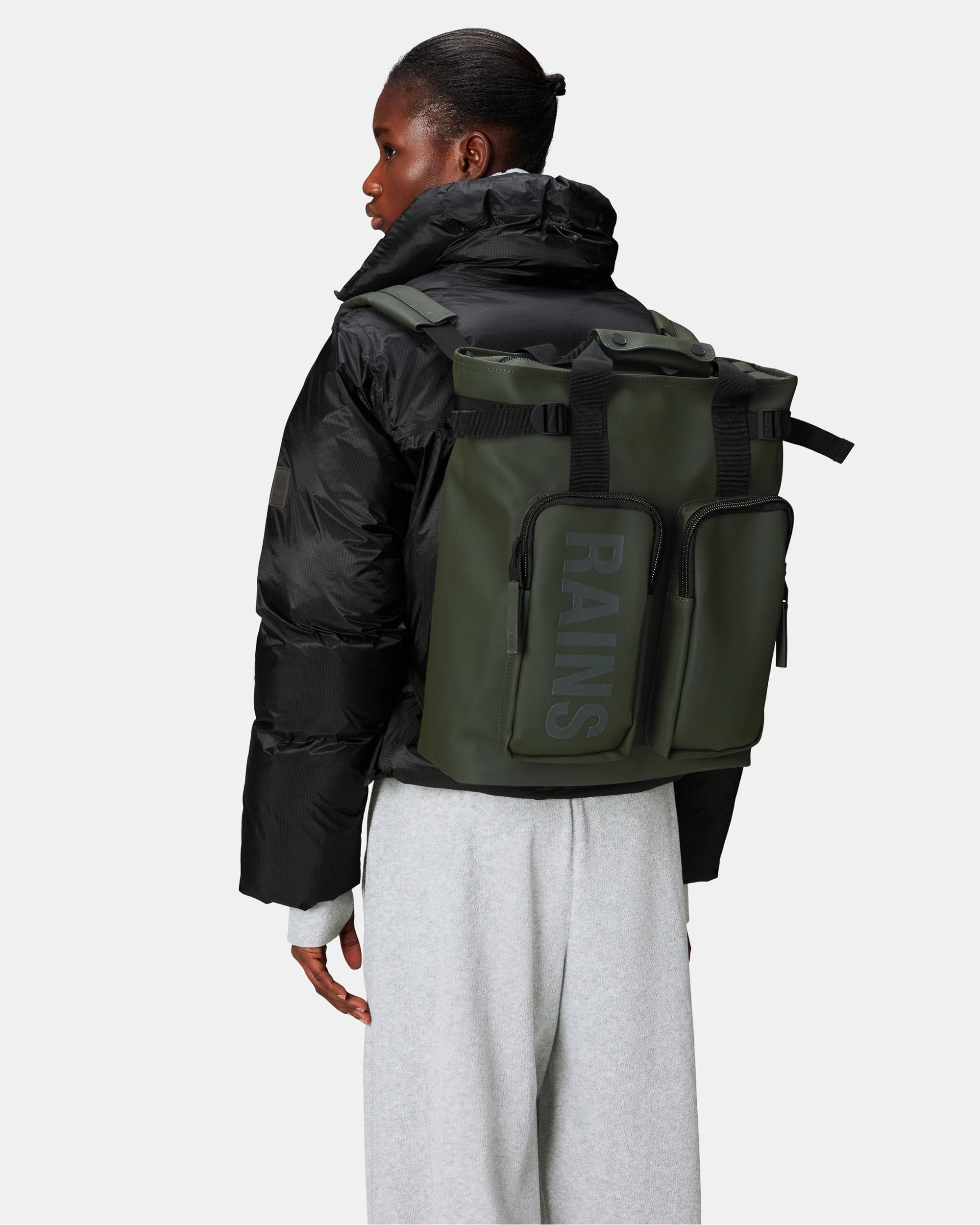 Rains Texel Tote Backpack - 03 Green - Image 4