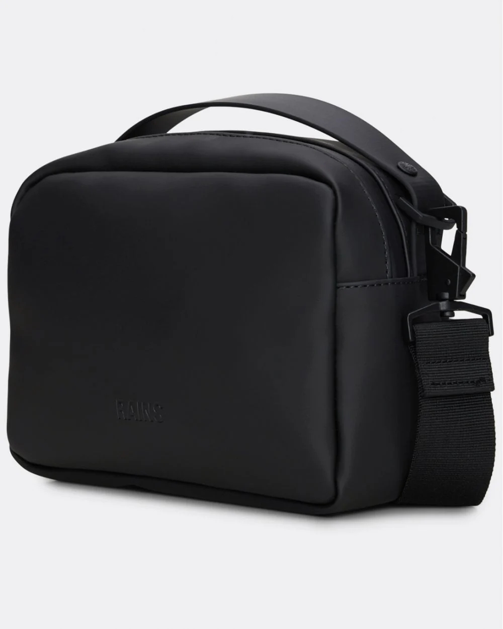 Rains Unisex Box Bag - 01 Black - Image 2