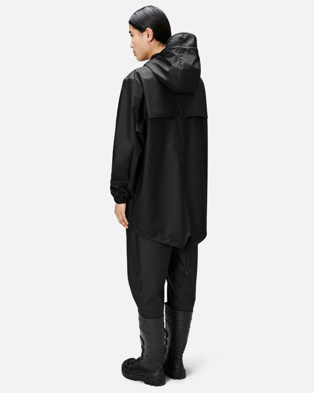 Rains Unisex Fishtail Jacket - 01 Black - Image 6