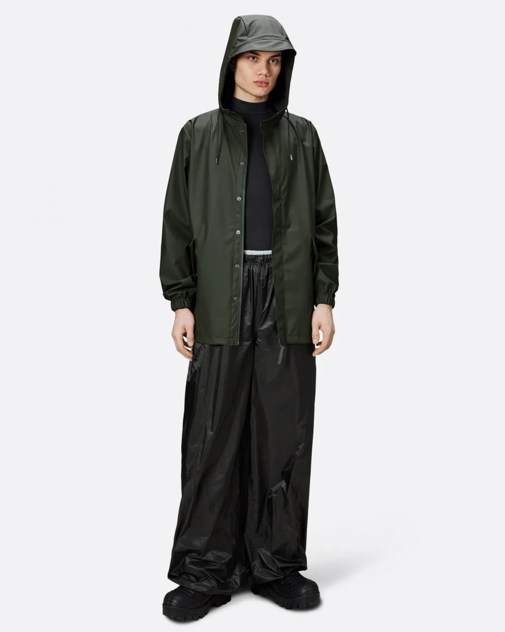 Rains Unisex Fishtail Jacket - 03 Green - Image 5